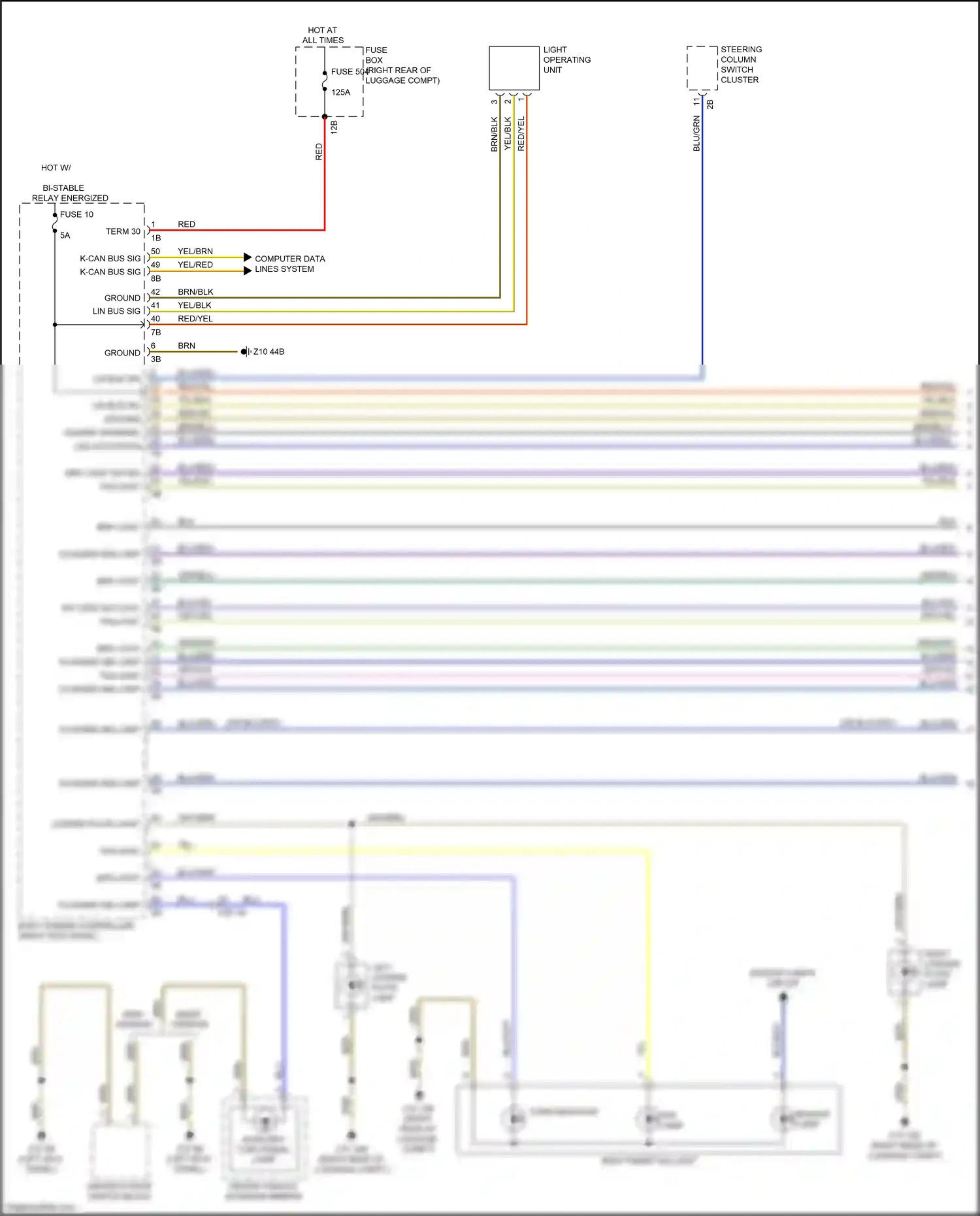 Wiring diagram basic version for BMW 5 series G30/G31 facelift (2020-2024) (1 of 1)