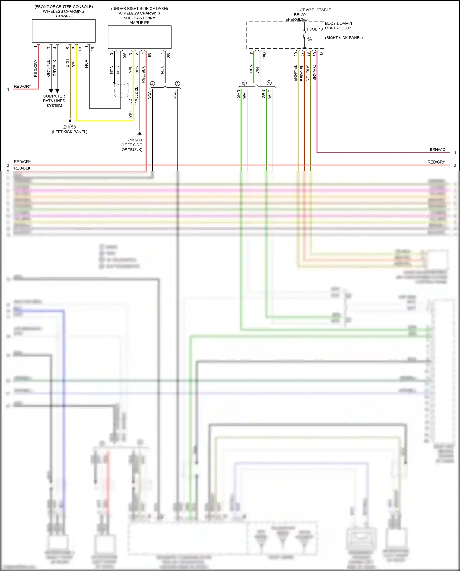Wiring diagram computer data lines system for BMW 5 series G30/G31 facelift (2020-2024) (46 of 136)