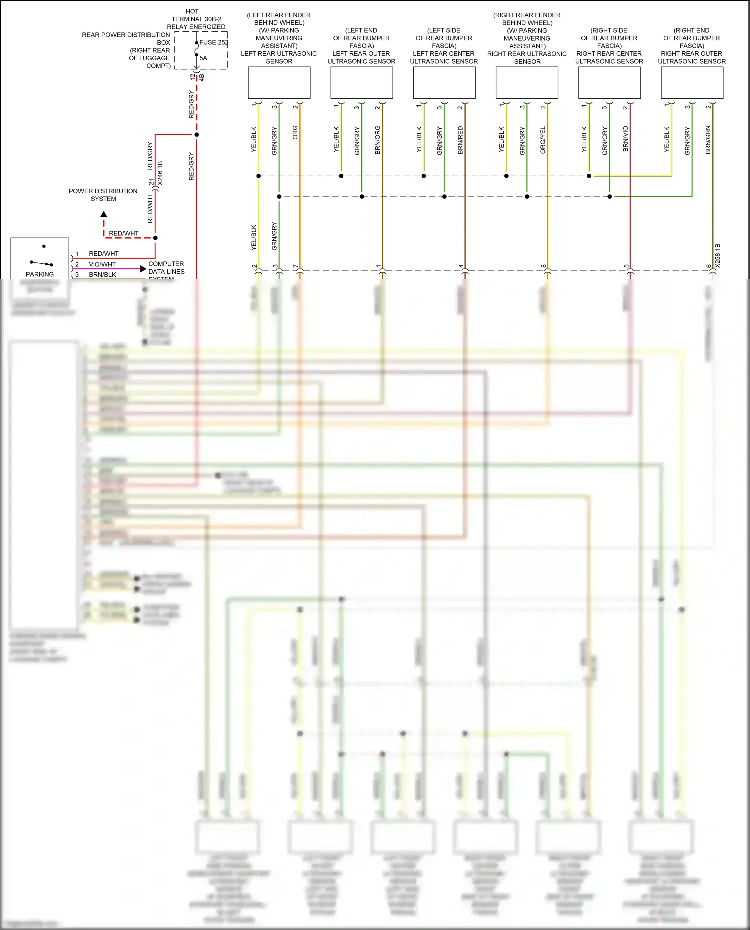 Wiring diagram computer data lines system for BMW 5 series G30/G31 facelift (2020-2024) (58 of 136)