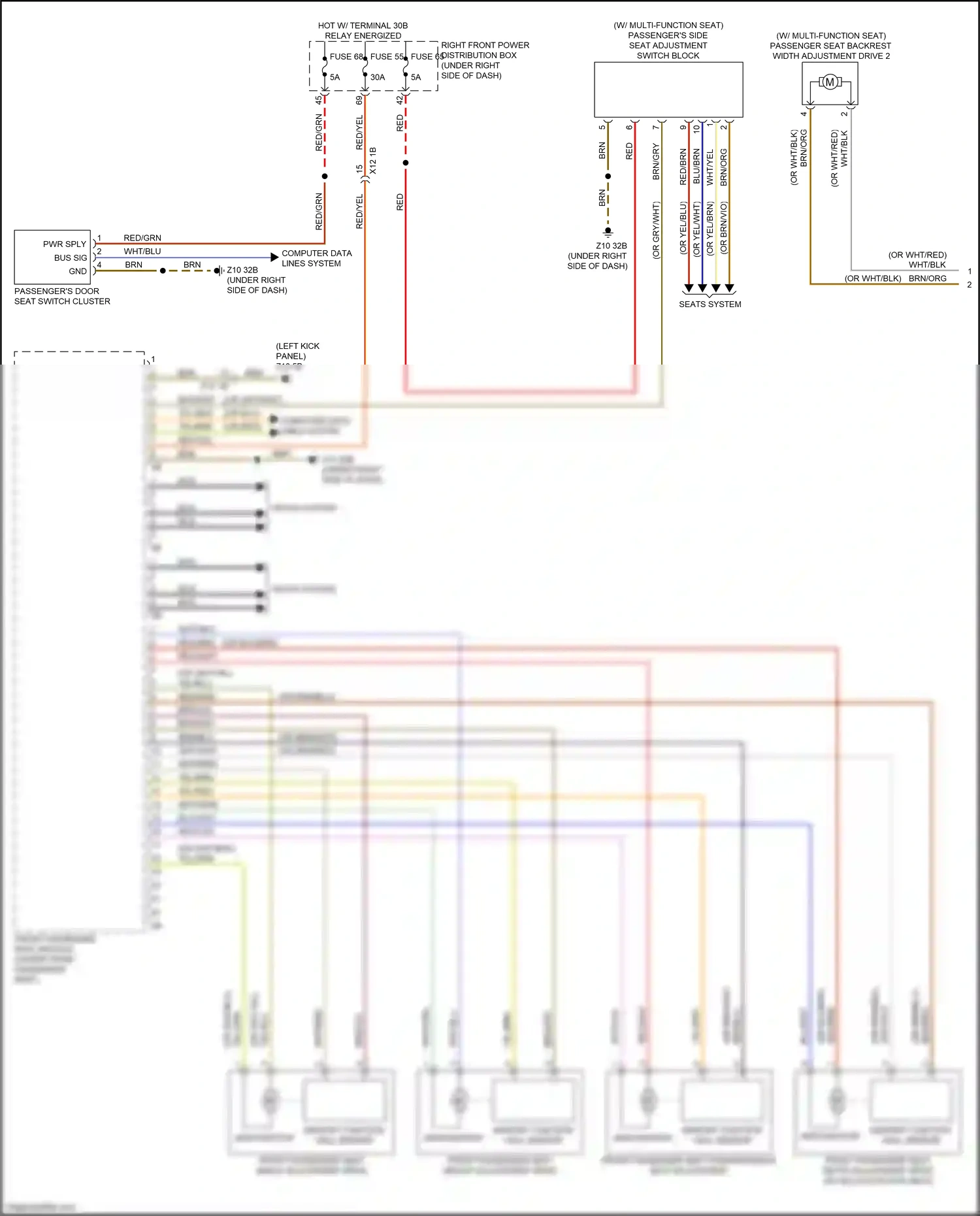 Wiring diagram computer data lines system for BMW 5 series G30/G31 facelift (2020-2024) (108 of 136)