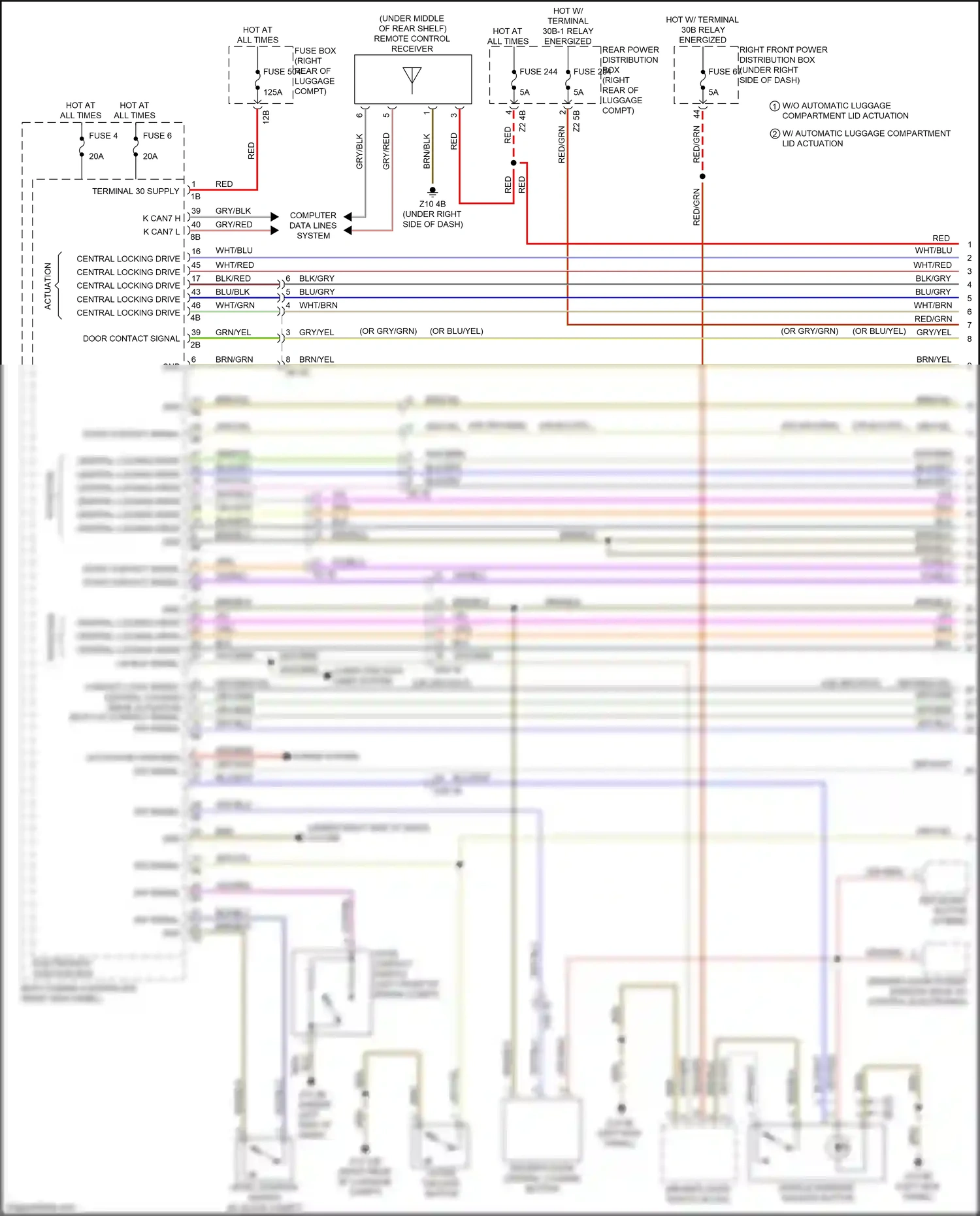 Wiring diagram computer data lines system for BMW 5 series G30/G31 facelift (2020-2024) (7 of 136)