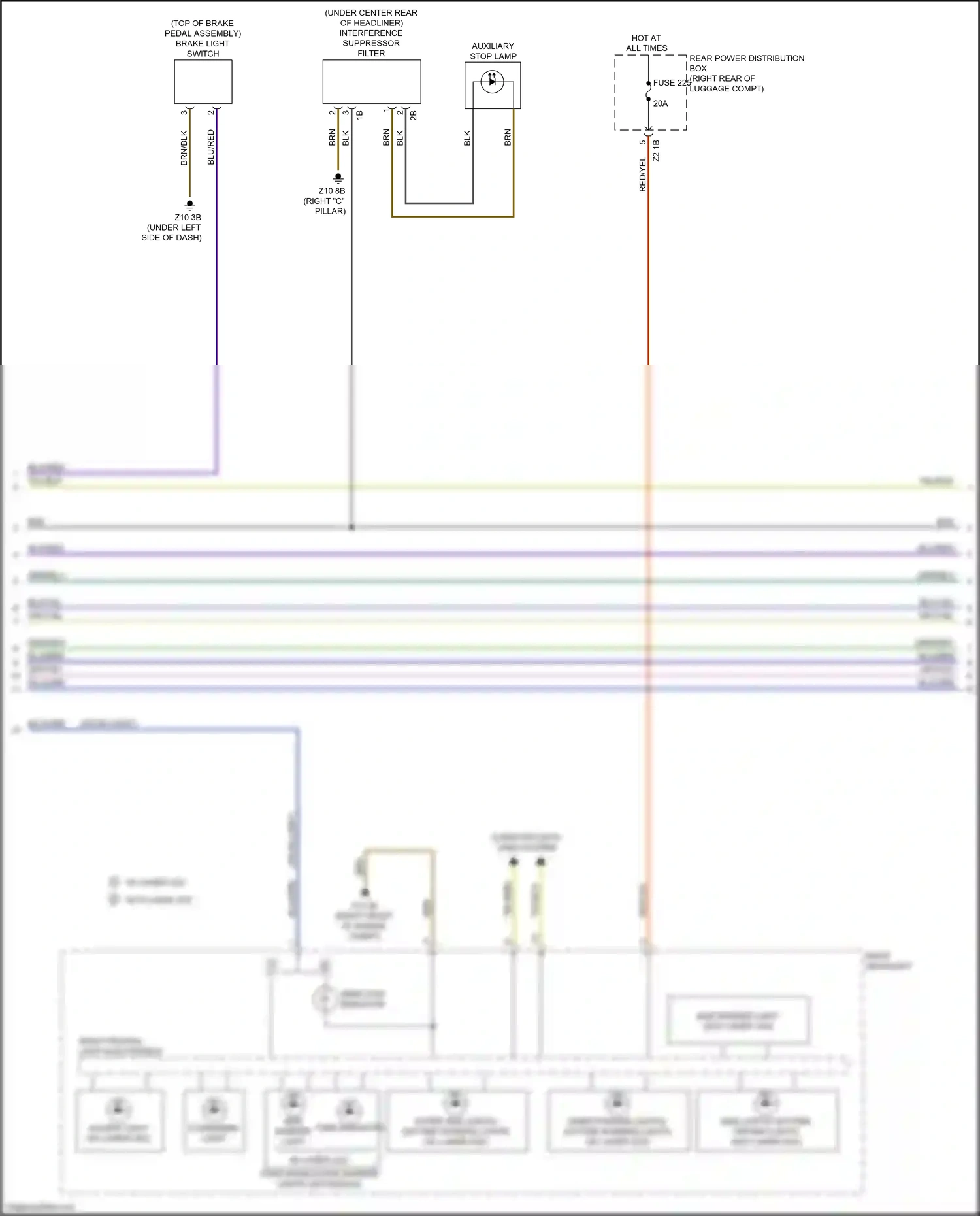 Wiring diagram computer data lines system for BMW 5 series G30/G31 facelift (2020-2024) (4 of 136)