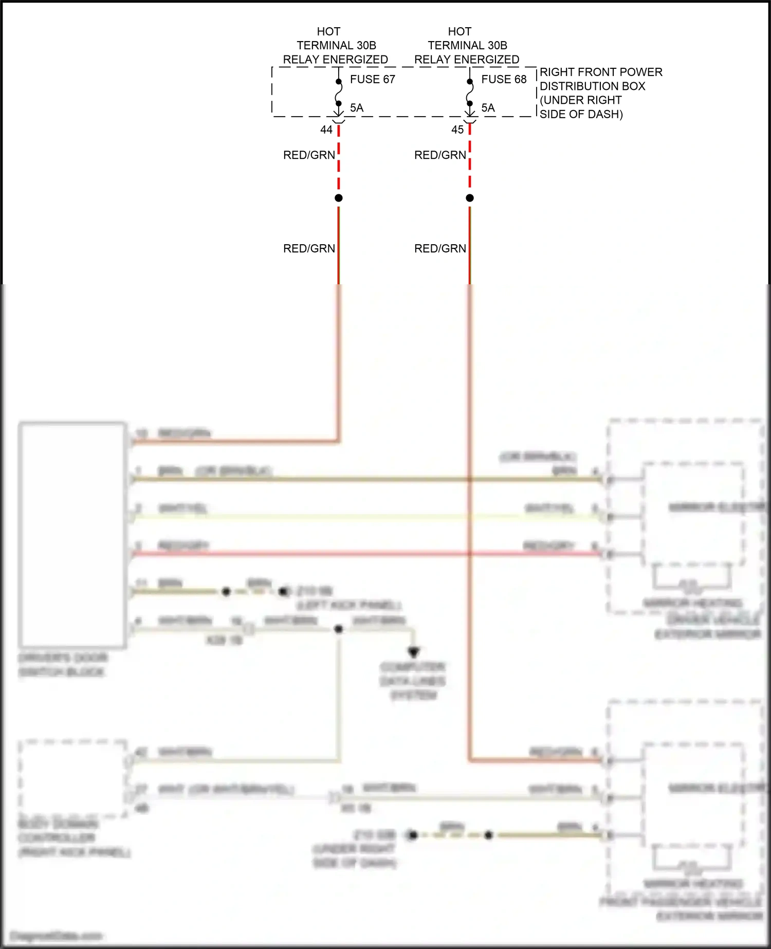 Wiring diagram computer data lines system for BMW 5 series G30/G31 facelift (2020-2024) (91 of 136)