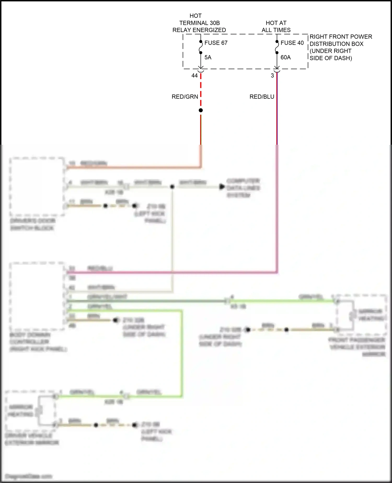 Wiring diagram computer data lines system for BMW 5 series G30/G31 facelift (2020-2024) (92 of 136)