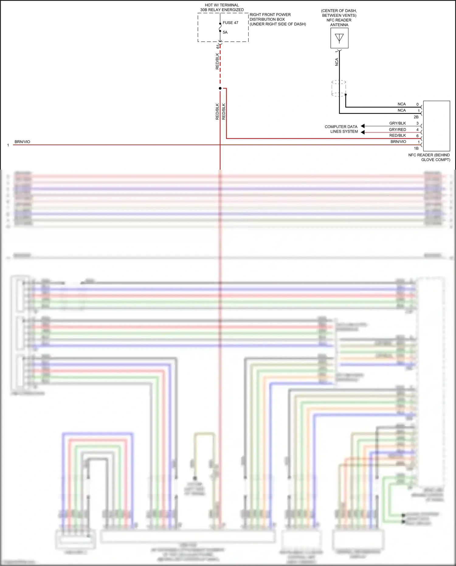 Wiring diagram computer data lines system for BMW 5 series G30/G31 facelift (2020-2024) (75 of 136)