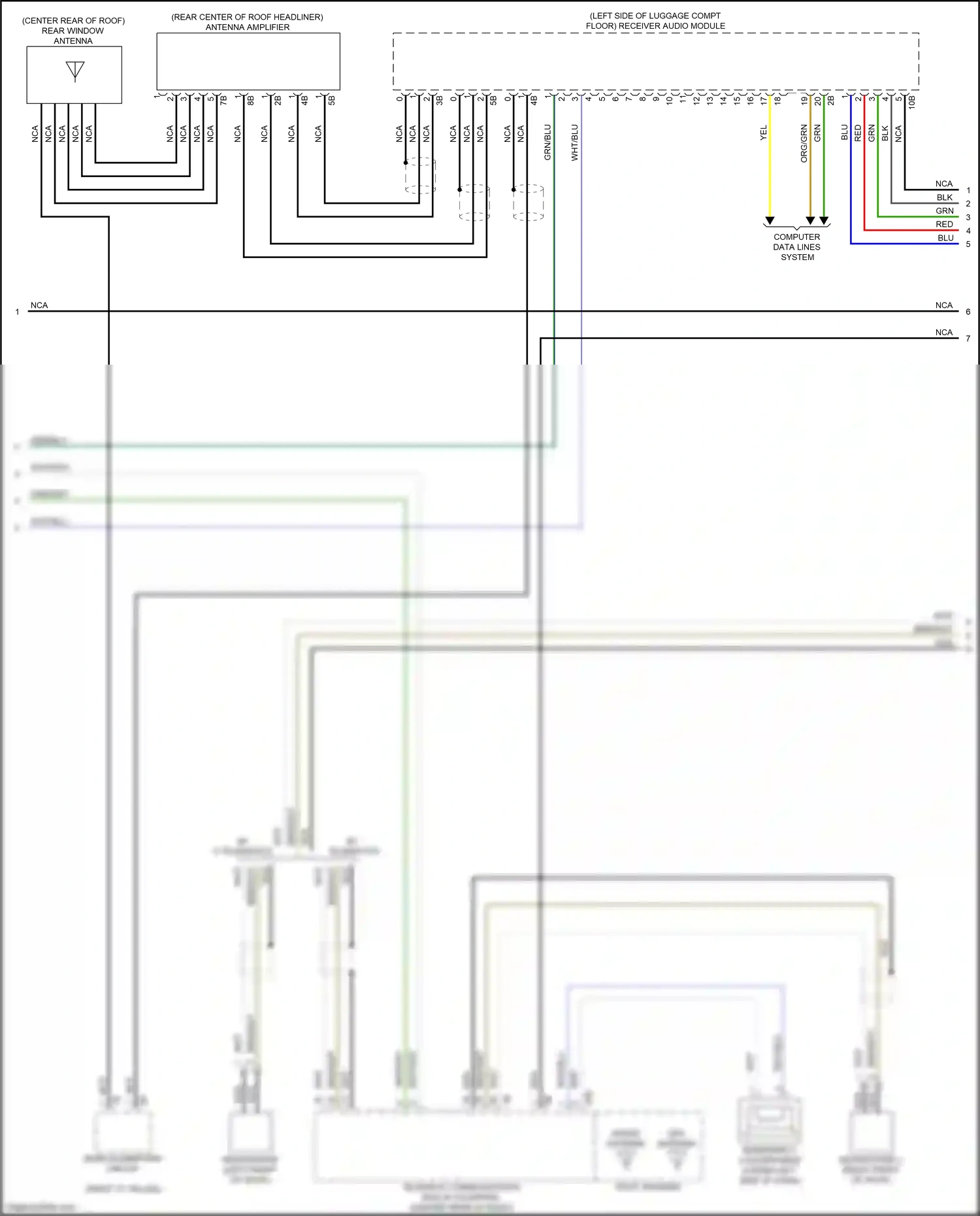 Wiring diagram computer data lines system for BMW 5 series G30/G31 facelift (2020-2024) (33 of 136)