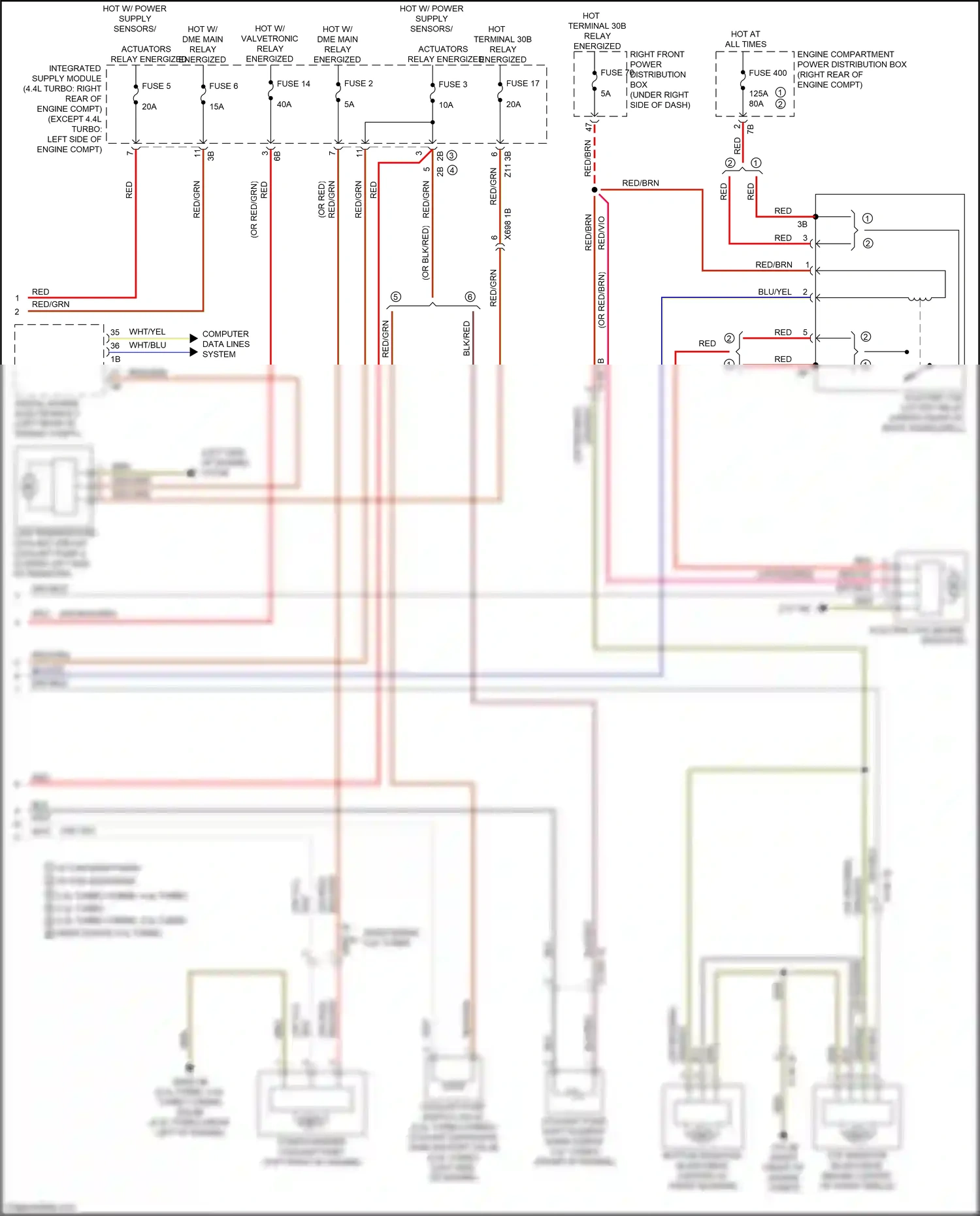 Wiring diagram digital engine electronics 2 for BMW 5 series G30/G31 facelift (2020-2024) (3 of 6)