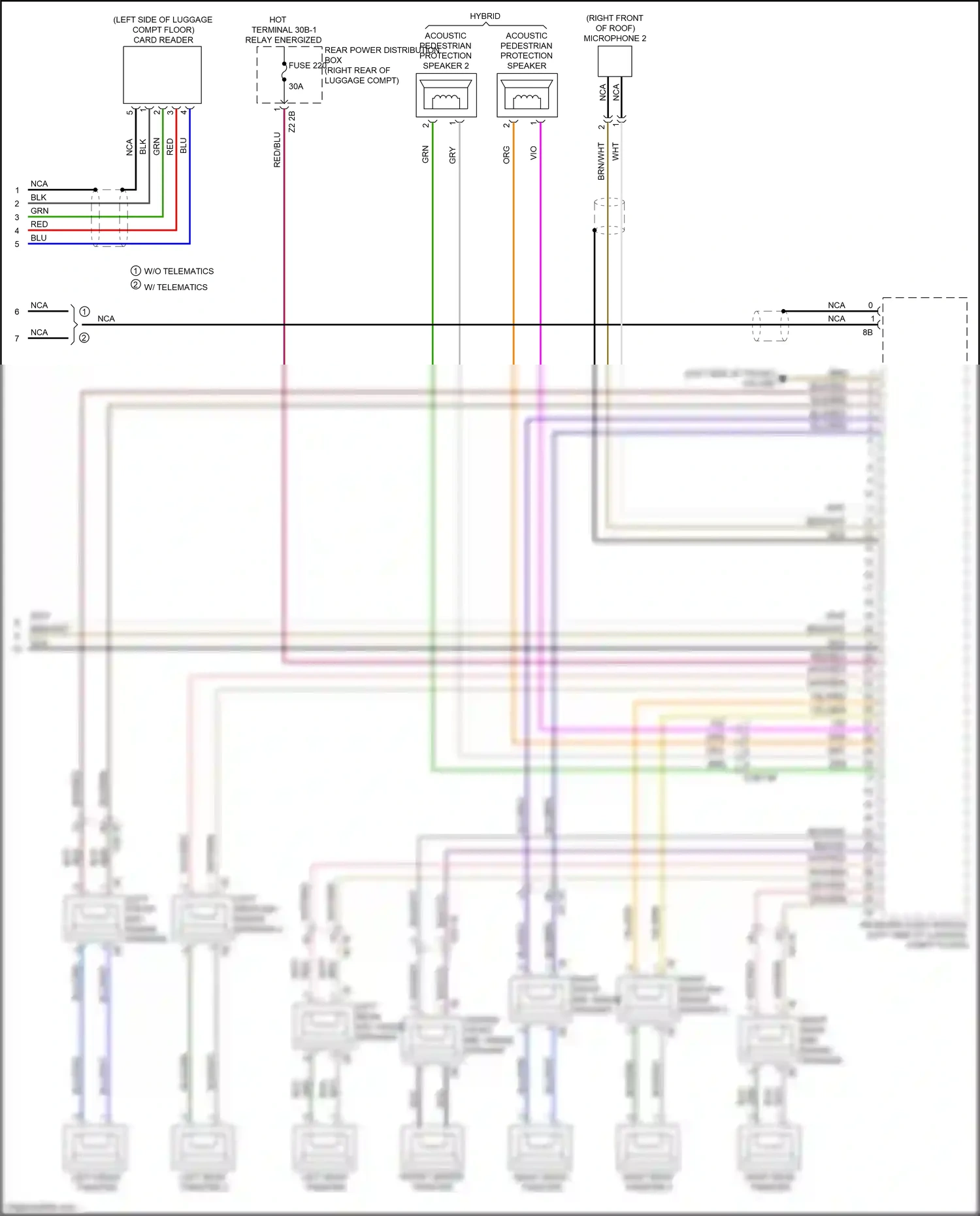 Wiring diagram left front mid-range speaker for BMW 5 series G30/G31 facelift (2020-2024) (5 of 16)