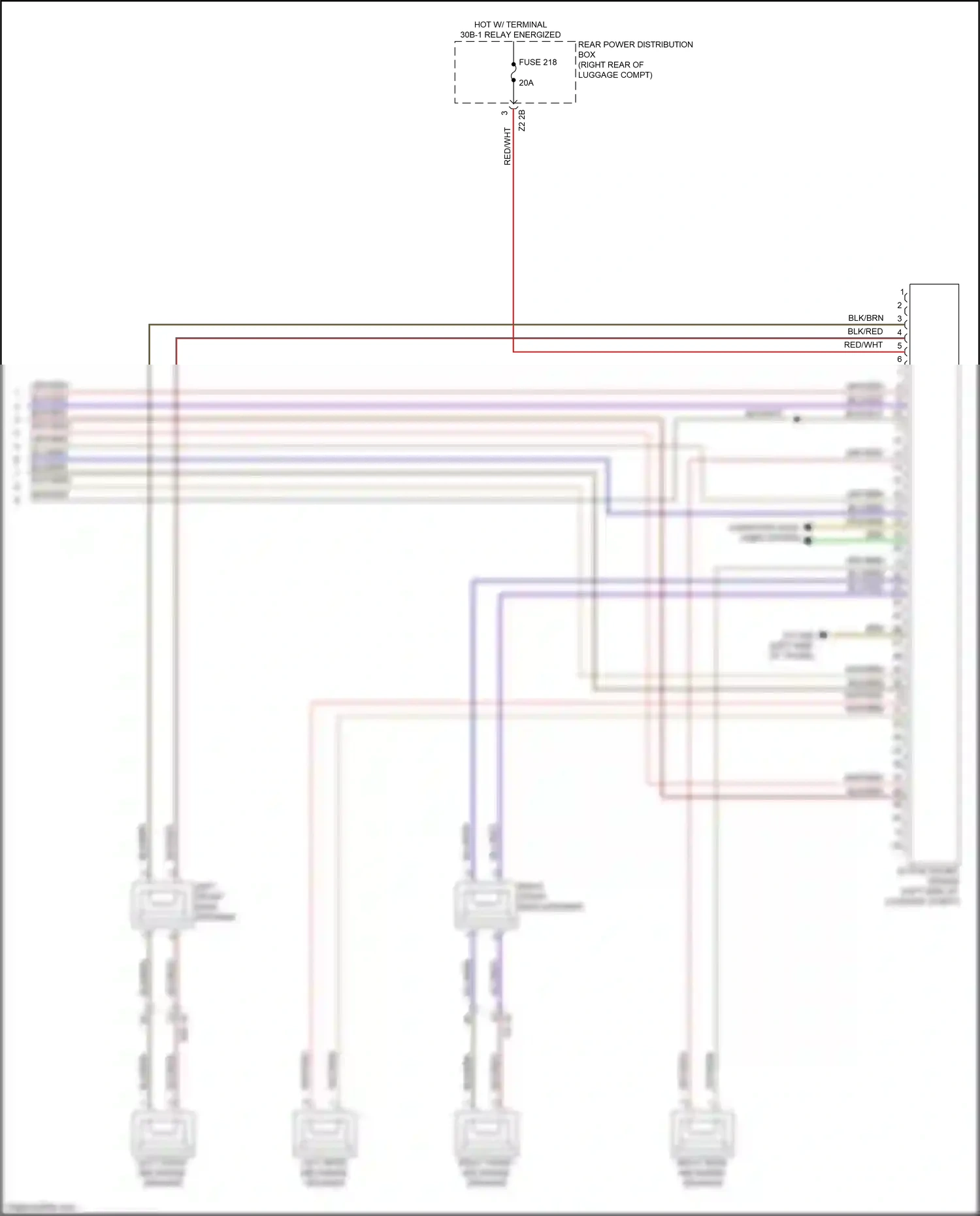 Wiring diagram left front mid-range speaker for BMW 5 series G30/G31 facelift (2020-2024) (1 of 16)