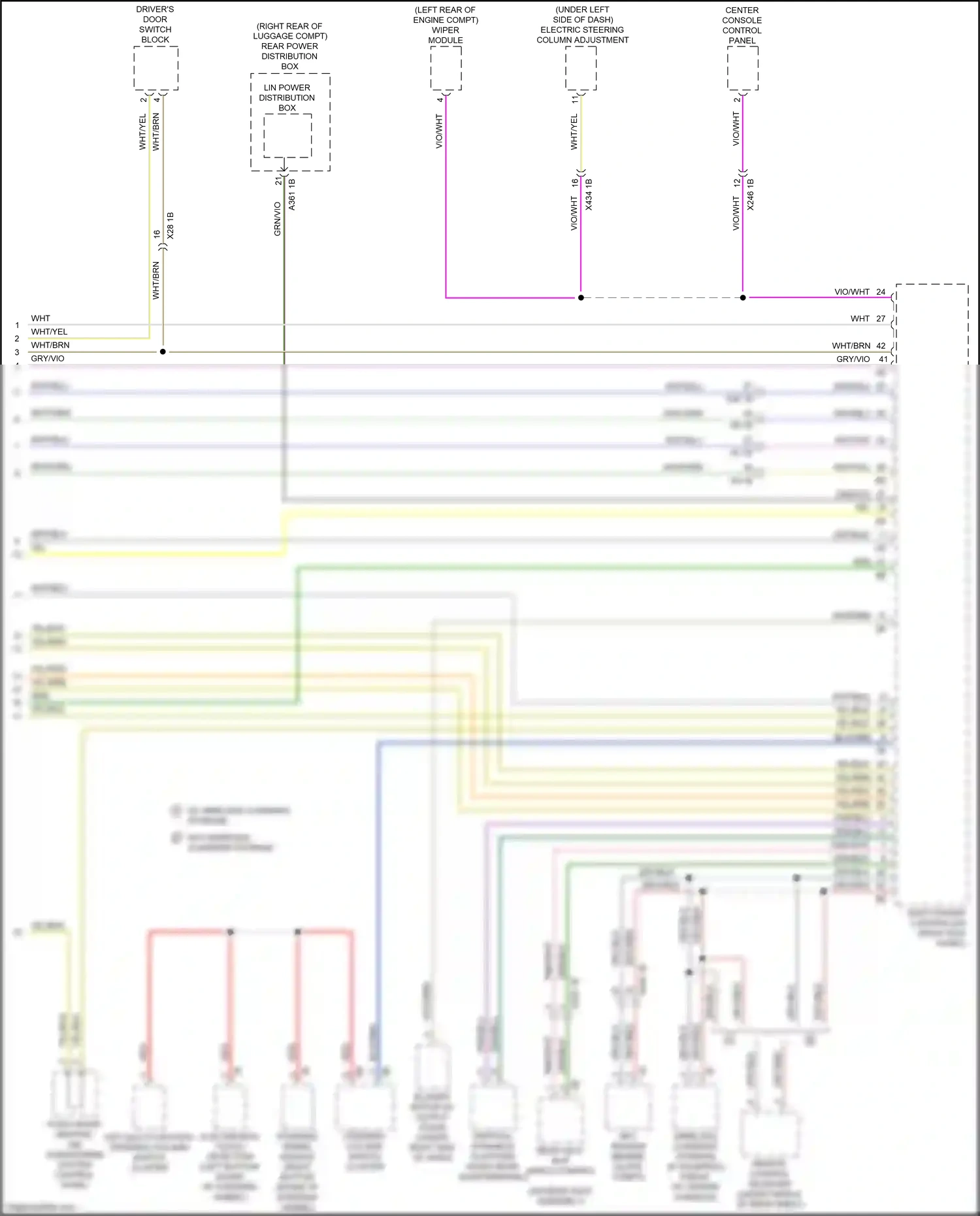 Wiring diagram vertical dynamics platform for BMW 5 series G30/G31 facelift (2020-2024) (2 of 4)