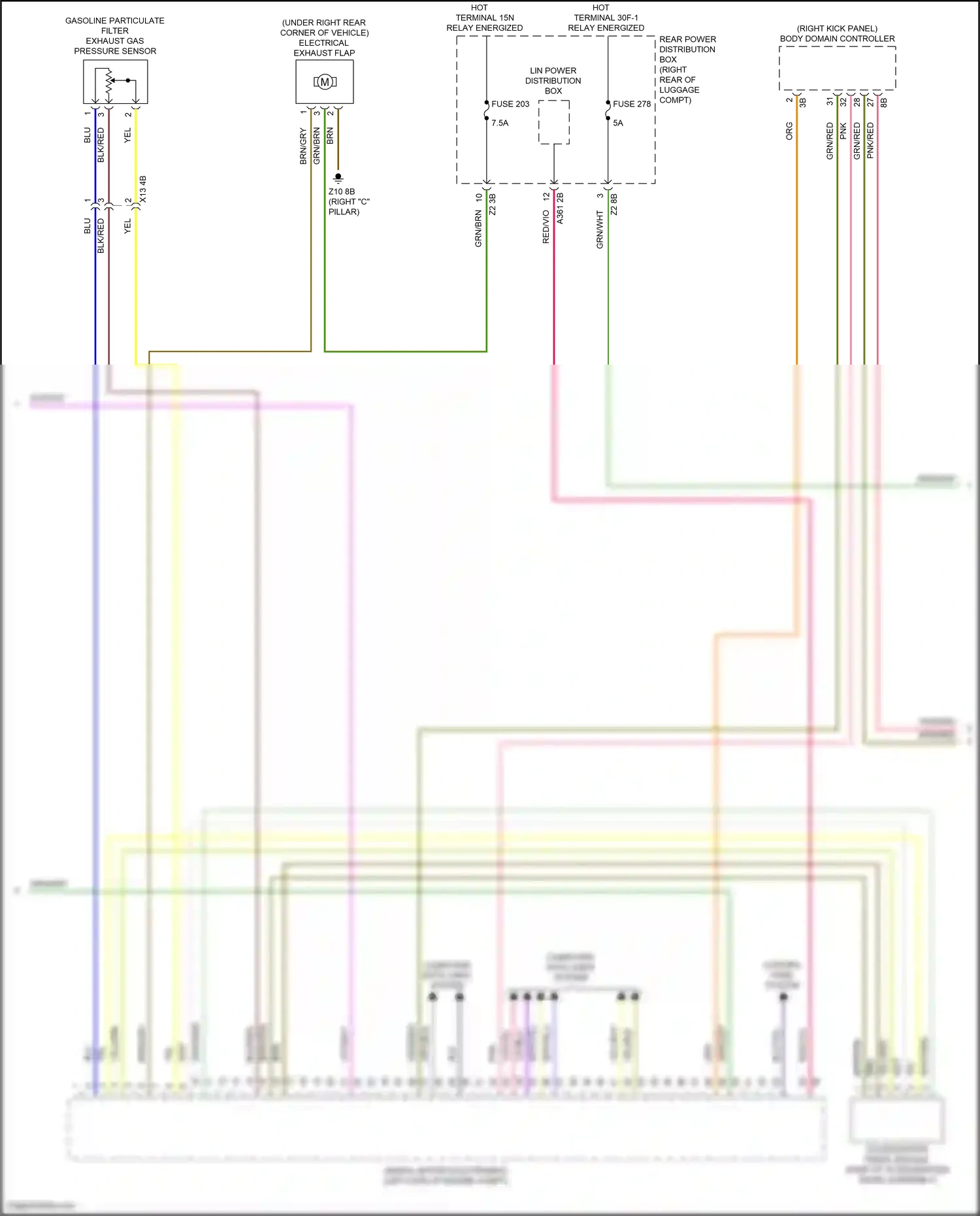Wiring diagram accelerator pedal module for BMW 5 series G30/G31 (2016-2020) (3 of 4)