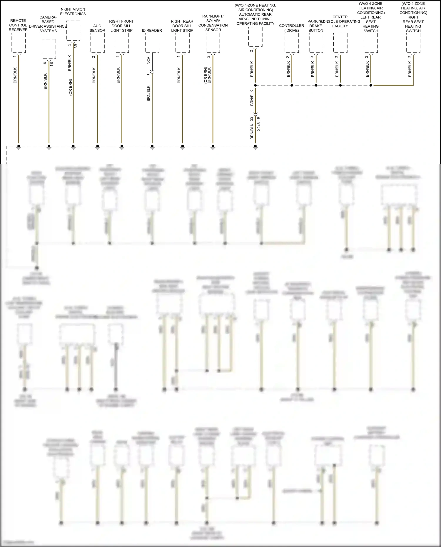 Wiring diagram basic variant for BMW 5 series G30/G31 (2016-2020) (2 of 4)