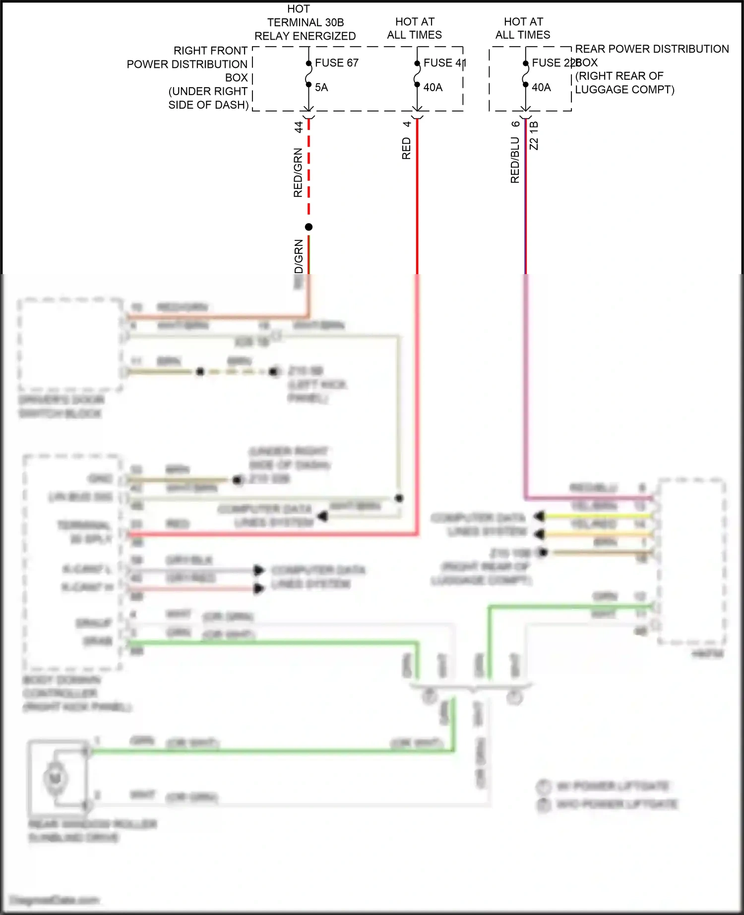 Wiring diagram body domain controller for BMW 5 series G30/G31 (2016-2020) (20 of 45)