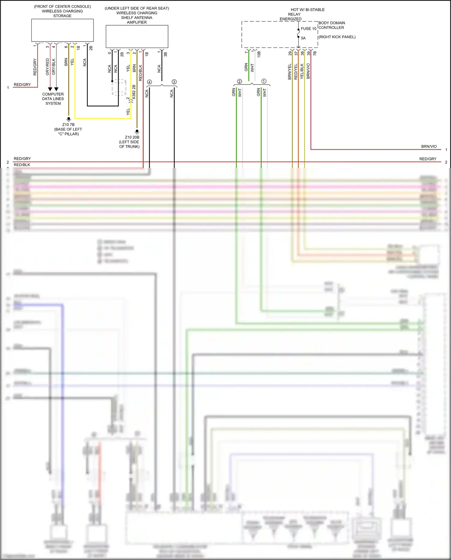 Wiring diagram body domain controller for BMW 5 series G30/G31 (2016-2020) (8 of 45)