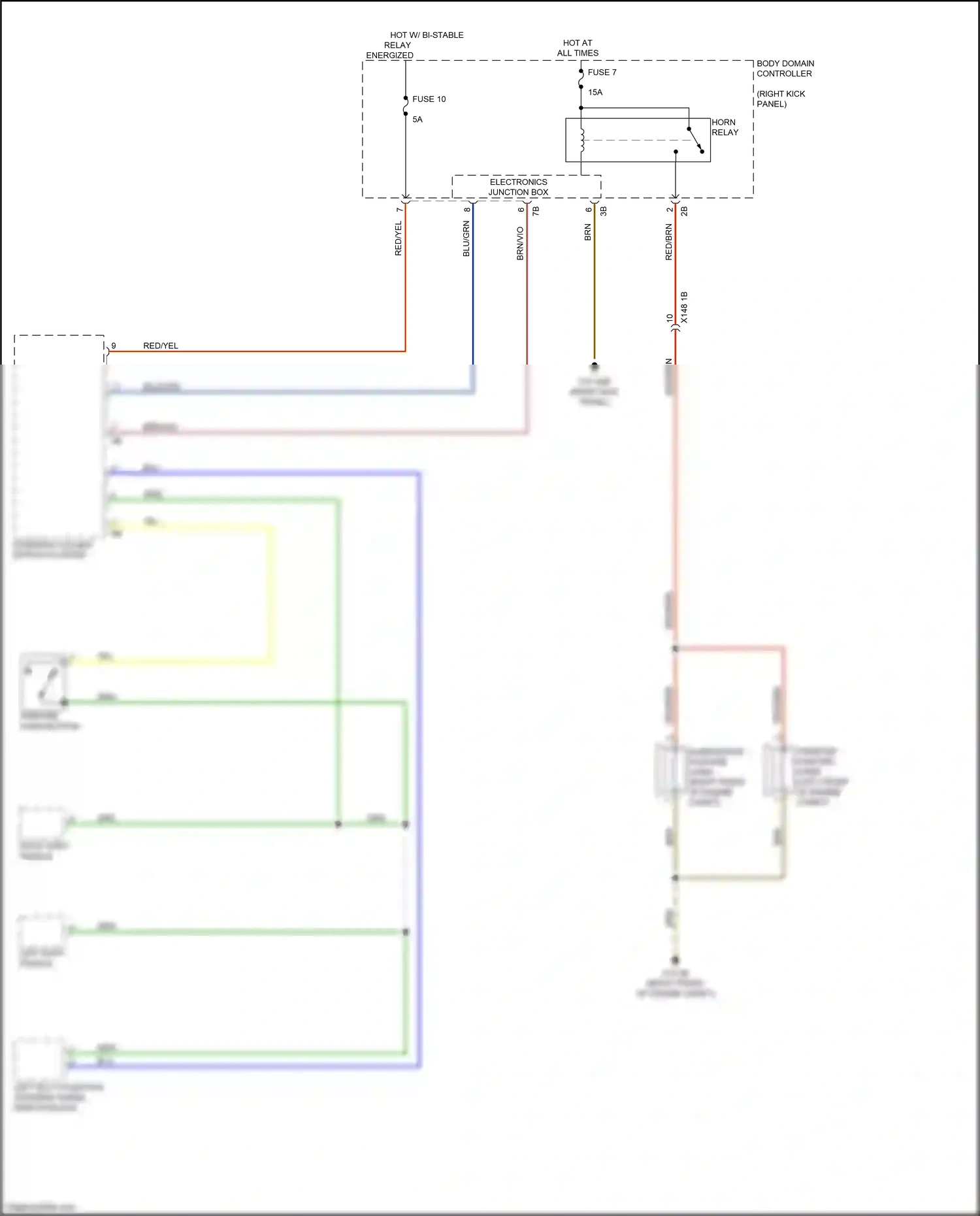 Wiring diagram body domain controller for BMW 5 series G30/G31 (2016-2020) (17 of 45)