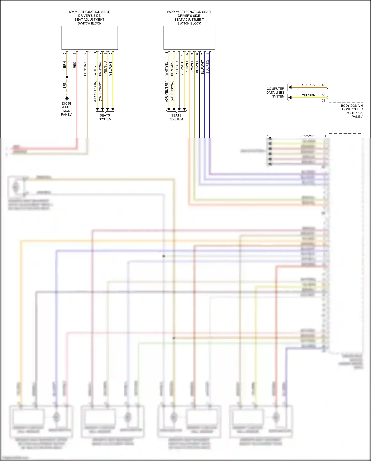 Wiring diagram body domain controller for BMW 5 series G30/G31 (2016-2020) (32 of 45)