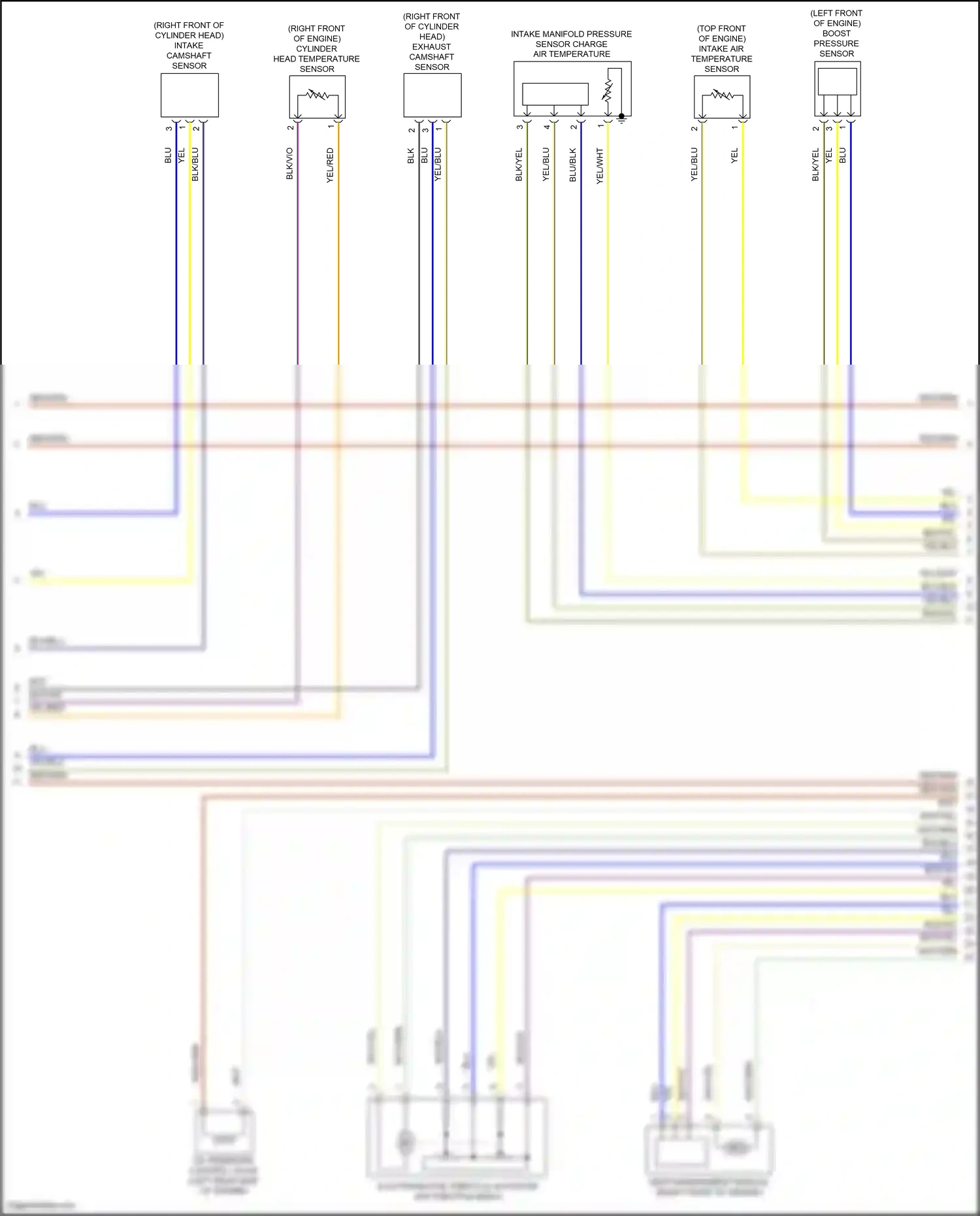 Wiring diagram boost pressure sensor for BMW 5 series G30/G31 (2016-2020) (2 of 3)