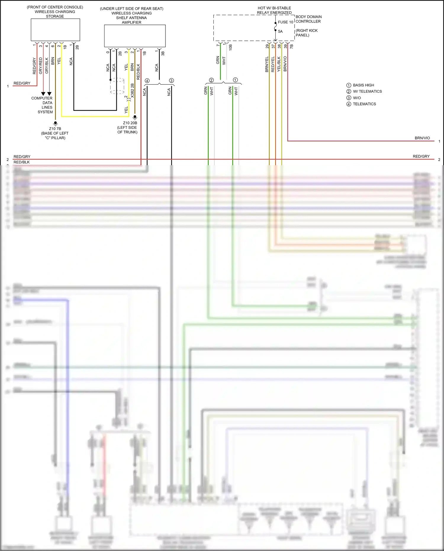 Wiring diagram computer data lines system for BMW 5 series G30/G31 (2016-2020) (27 of 108)