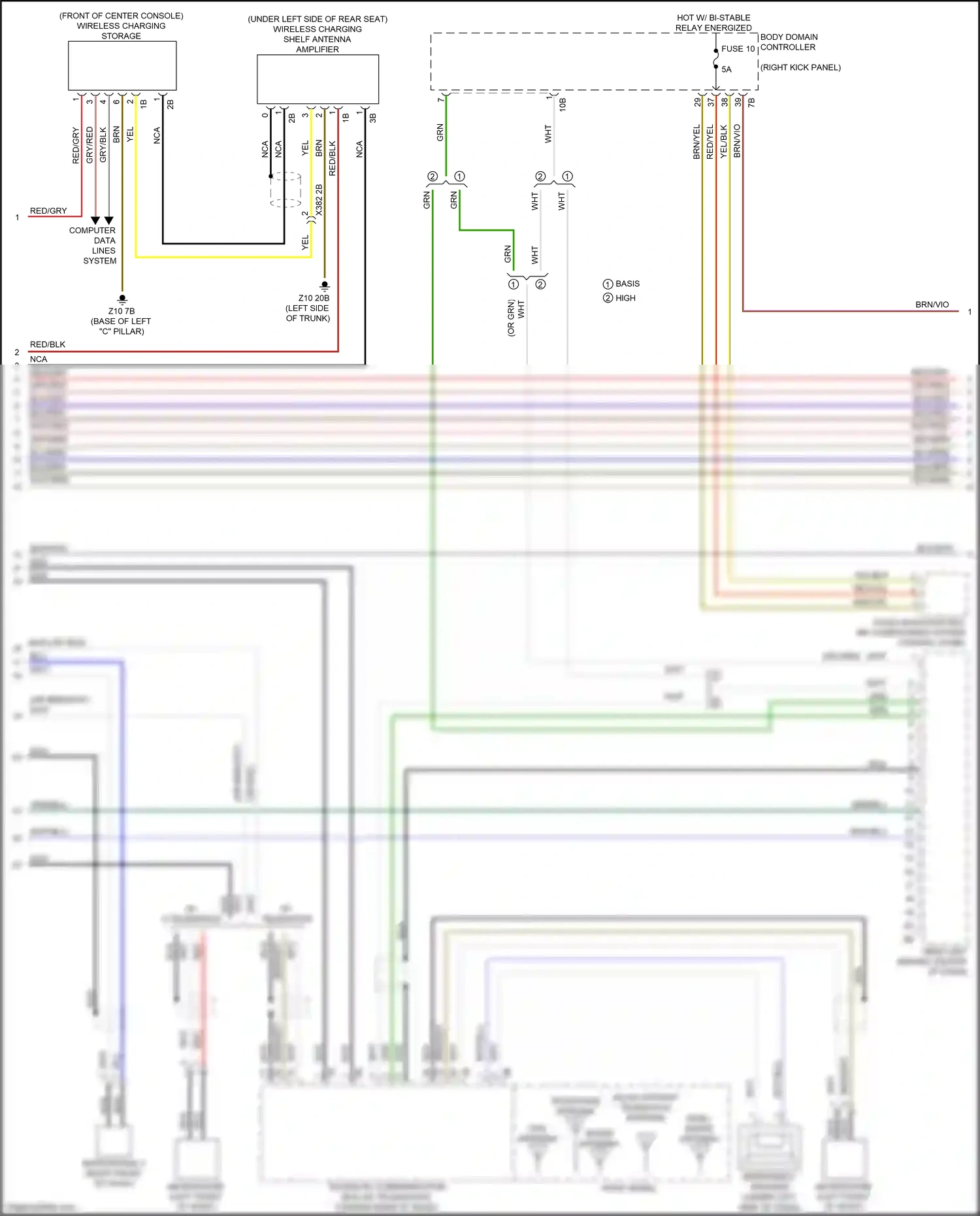 Wiring diagram computer data lines system for BMW 5 series G30/G31 (2016-2020) (23 of 108)