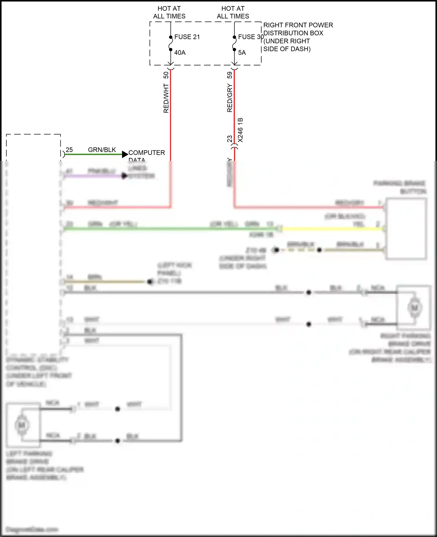 Wiring diagram computer data lines system for BMW 5 series G30/G31 (2016-2020) (9 of 108)