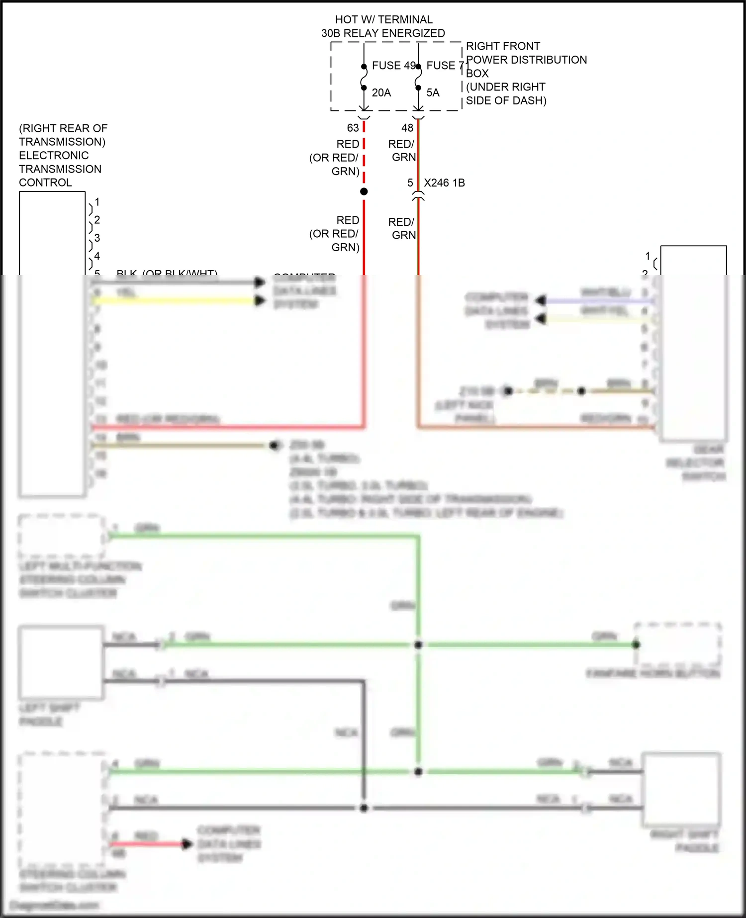 Wiring diagram computer data lines system for BMW 5 series G30/G31 (2016-2020) (91 of 108)