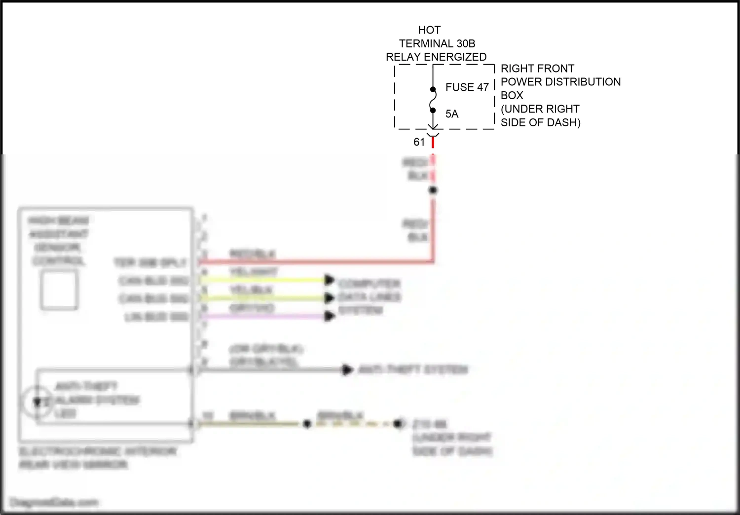 Wiring diagram computer data lines system for BMW 5 series G30/G31 (2016-2020) (66 of 108)
