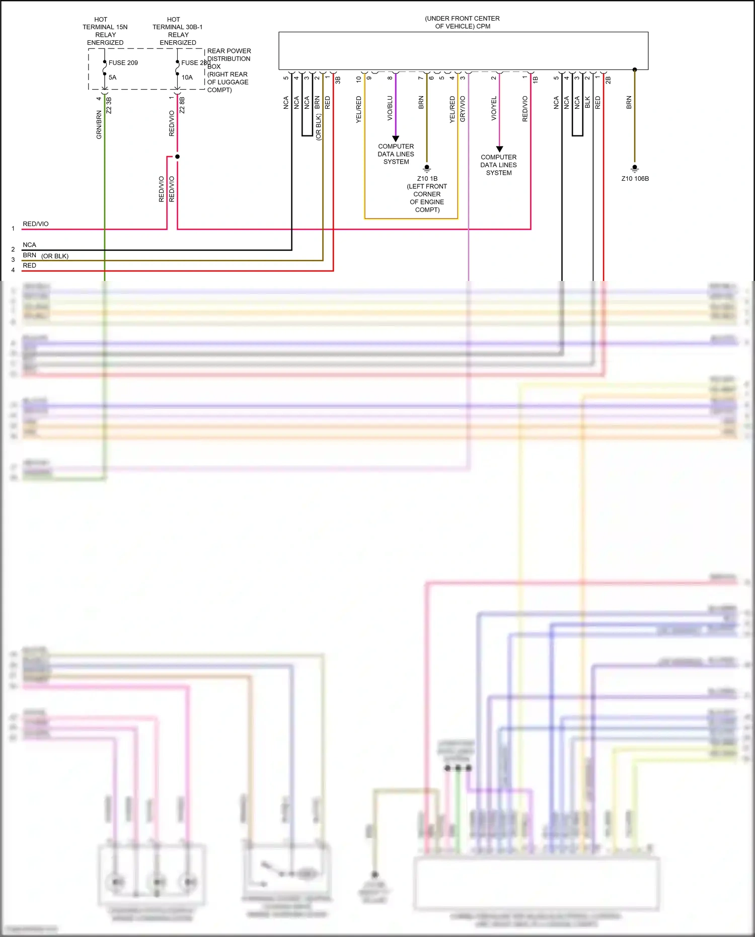 Wiring diagram computer data lines system for BMW 5 series G30/G31 (2016-2020) (104 of 108)