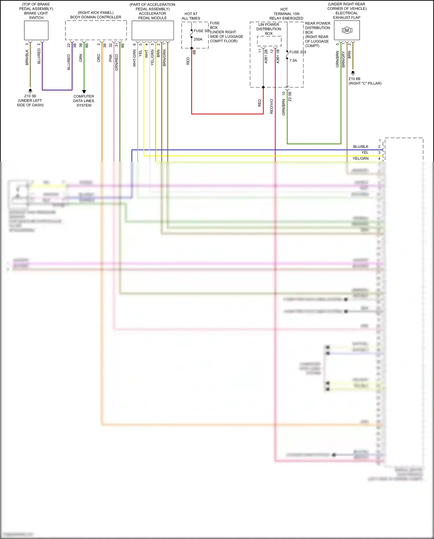 Wiring diagram computer data lines system for BMW 5 series G30/G31 (2016-2020) (108 of 108)