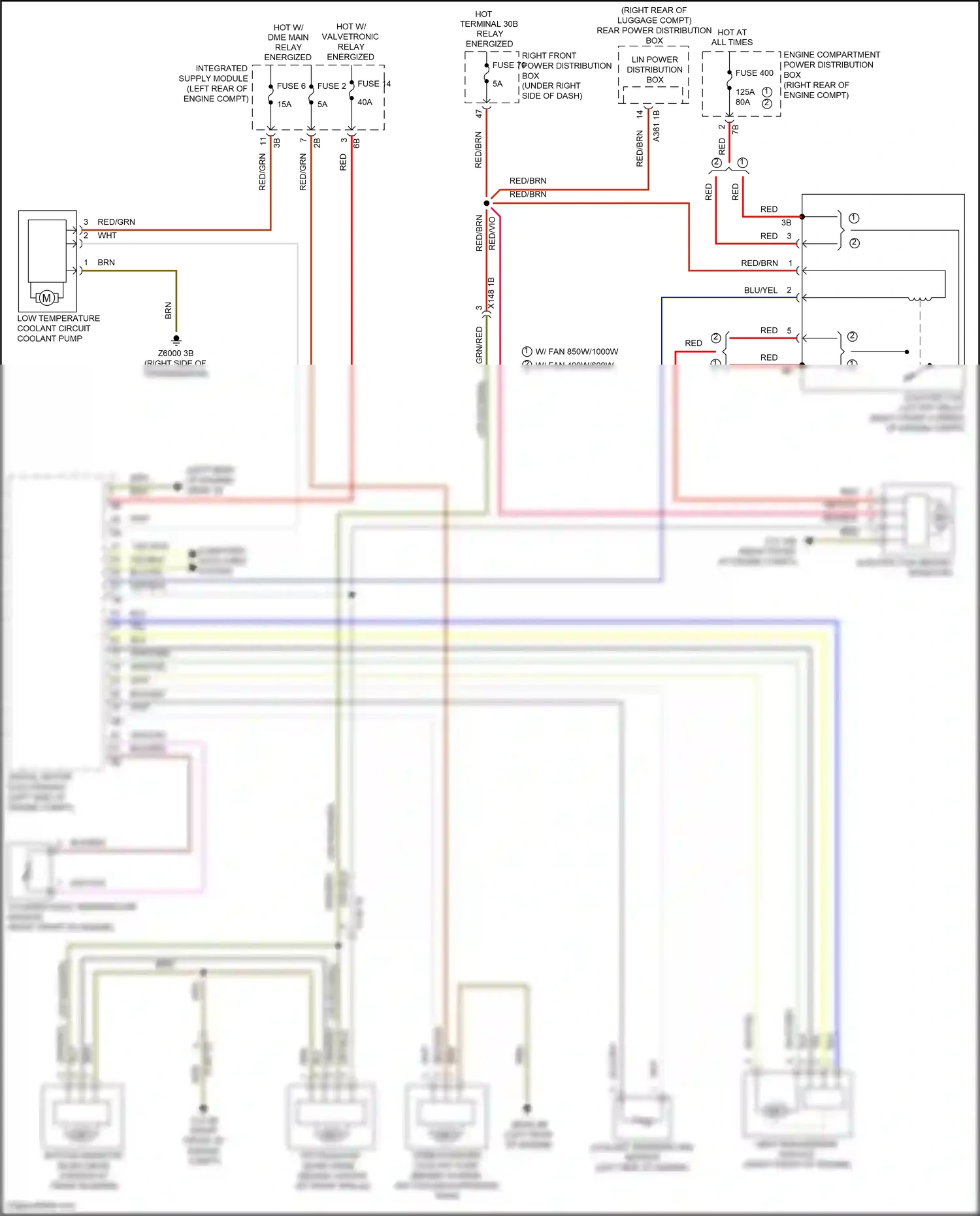 Wiring diagram coolant temperature sensor for BMW 5 series G30/G31 (2016-2020) (3 of 7)