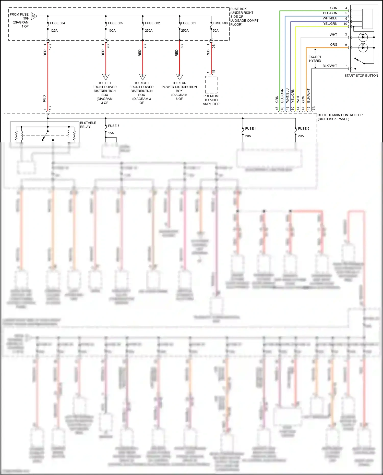 Wiring diagram electronics junction box for BMW 5 series G30/G31 (2016-2020) (4 of 5)