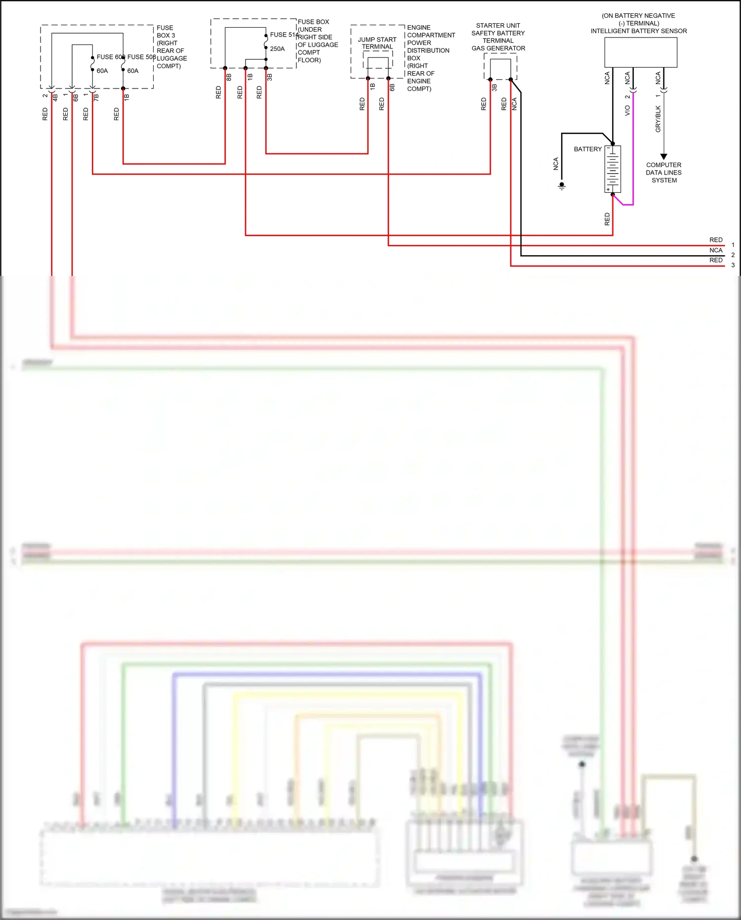 Wiring diagram engine compartment power distribution box for BMW 5 series G30/G31 (2016-2020) (15 of 16)