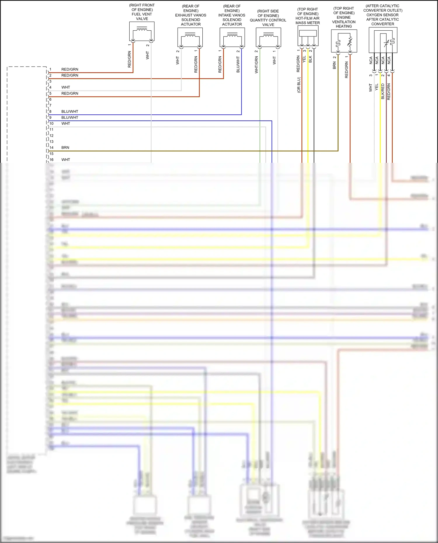Wiring diagram engine ventilation heating for BMW 5 series G30/G31 (2016-2020) (1 of 3)