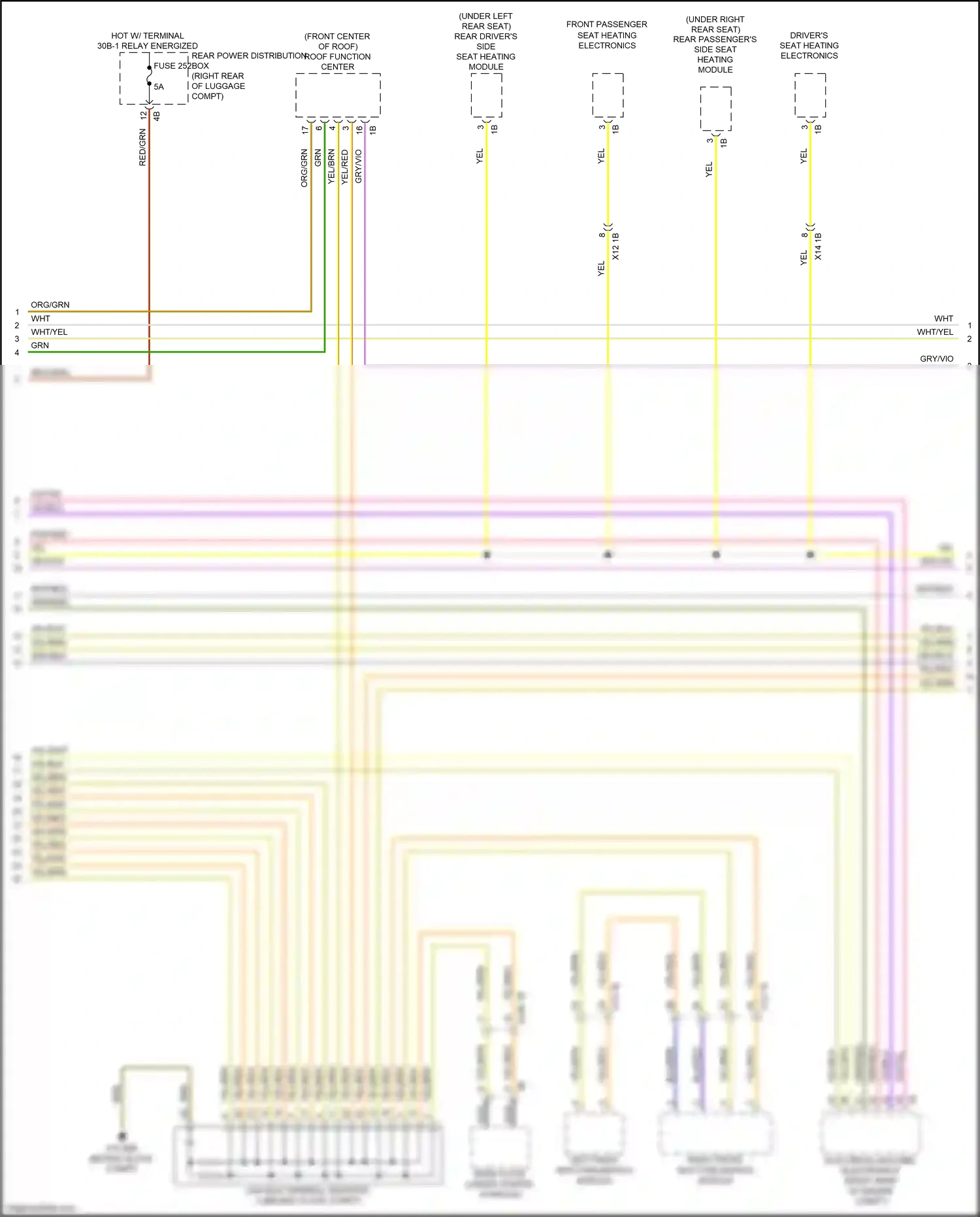 Wiring diagram fuse 252 for BMW 5 series G30/G31 (2016-2020) (1 of 2)
