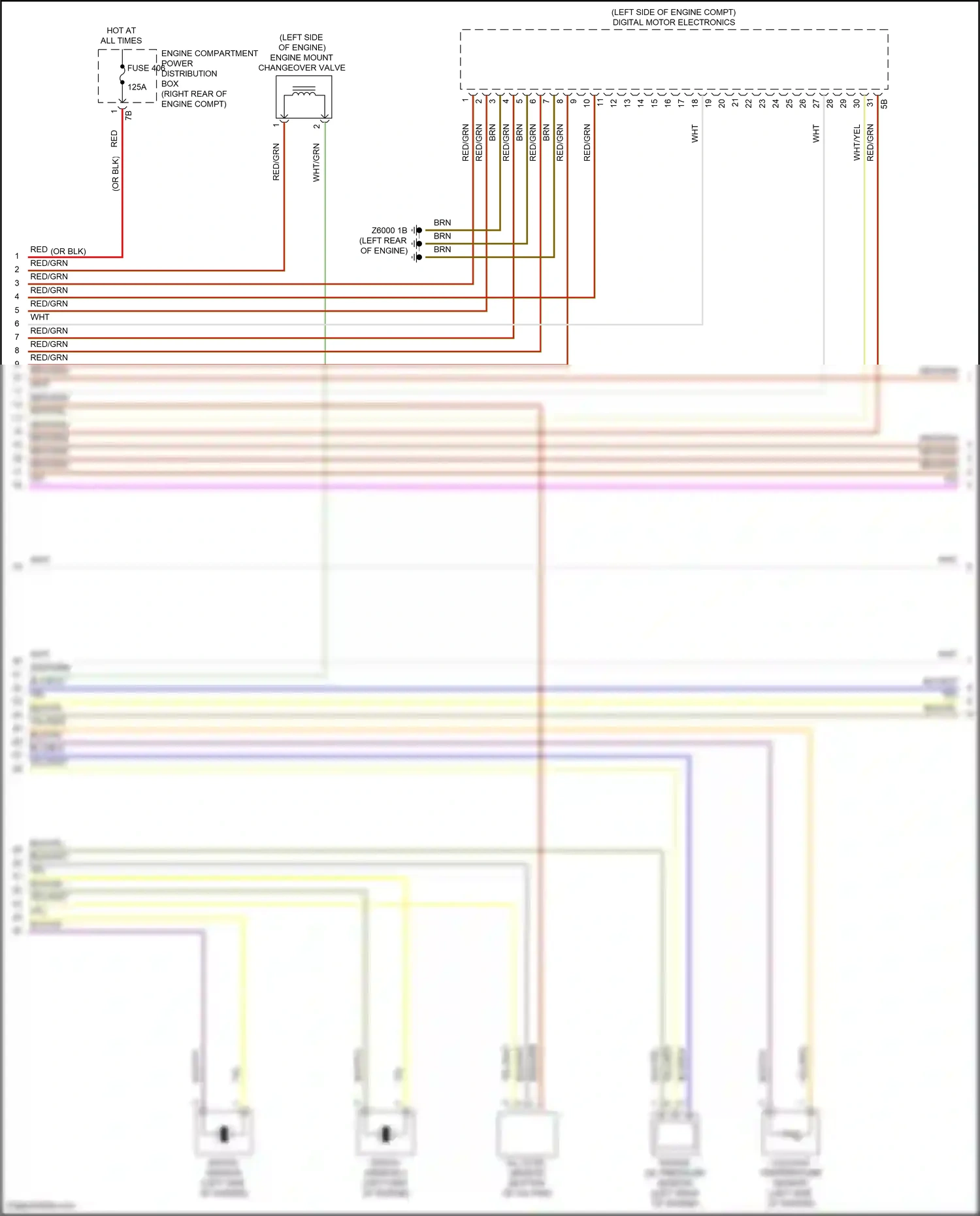 Wiring diagram knock sensor for BMW 5 series G30/G31 (2016-2020) (2 of 3)