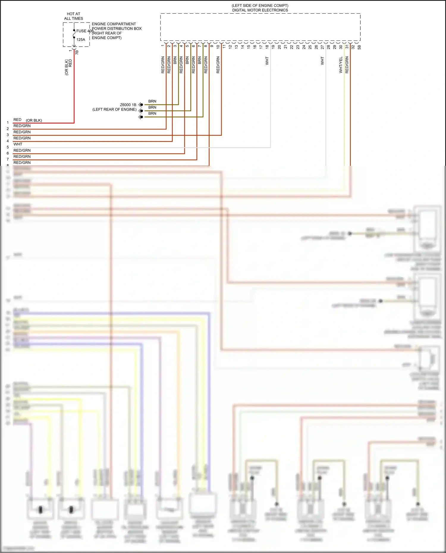 Wiring diagram knock sensor for BMW 5 series G30/G31 (2016-2020) (1 of 3)