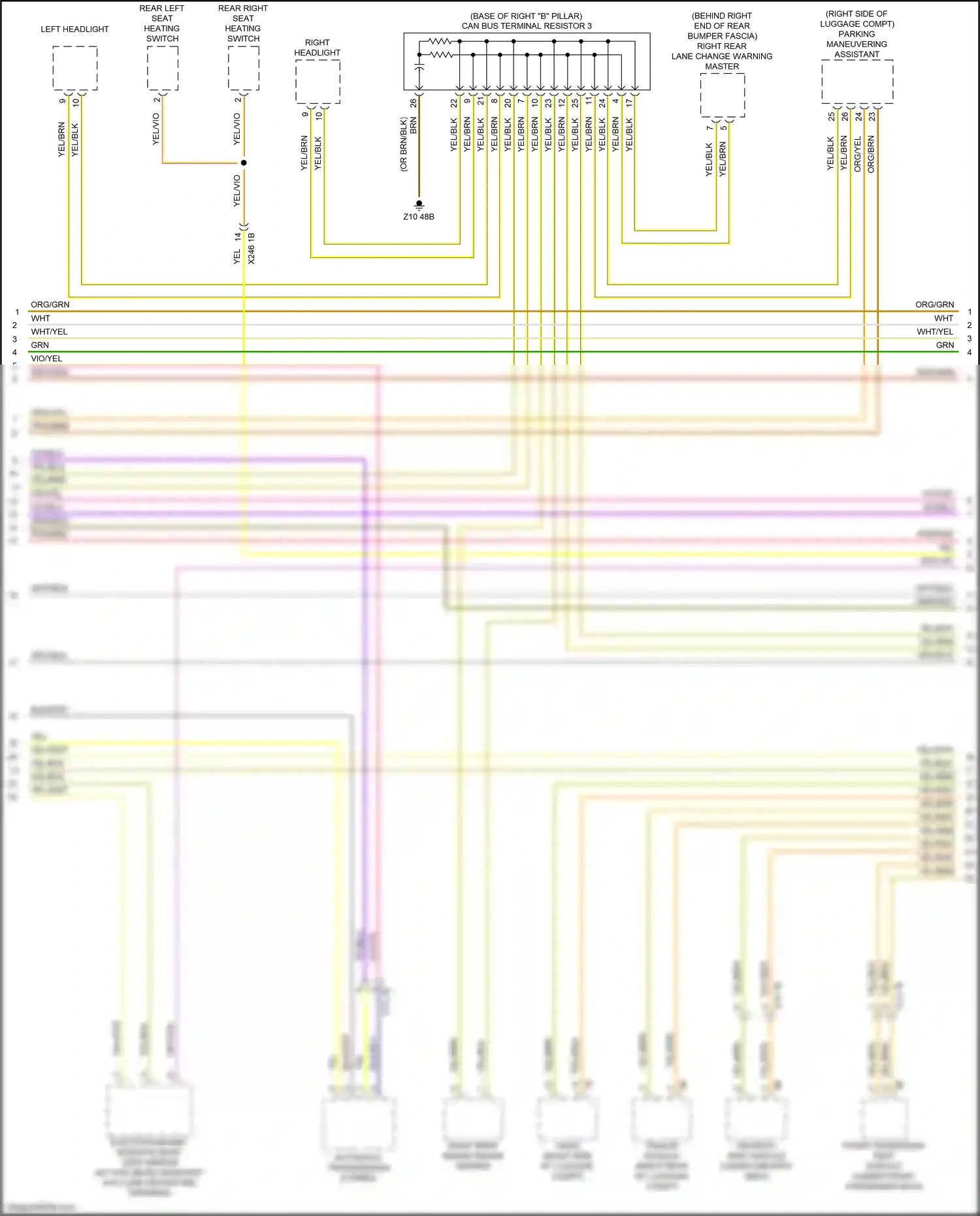 Wiring diagram left headlight for BMW 5 series G30/G31 (2016-2020) (4 of 5)