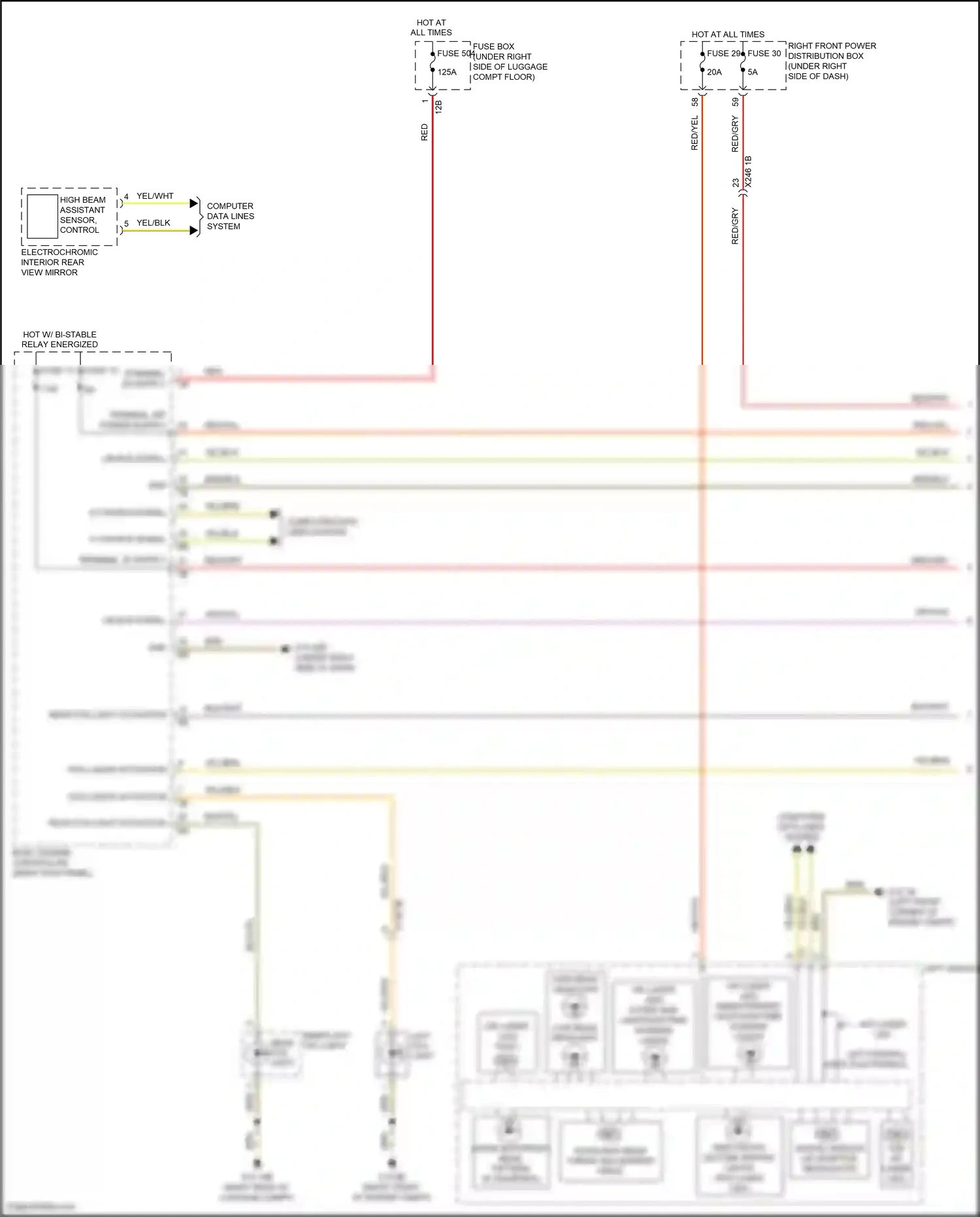 Wiring diagram left headlight for BMW 5 series G30/G31 (2016-2020) (3 of 5)