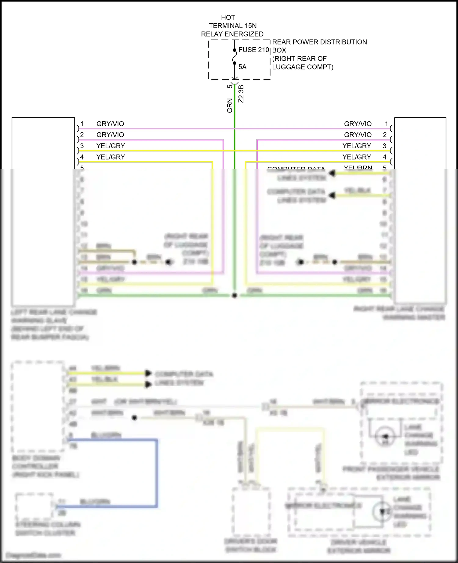 Wiring diagram mirror electronics for BMW 5 series G30/G31 (2016-2020) (4 of 5)