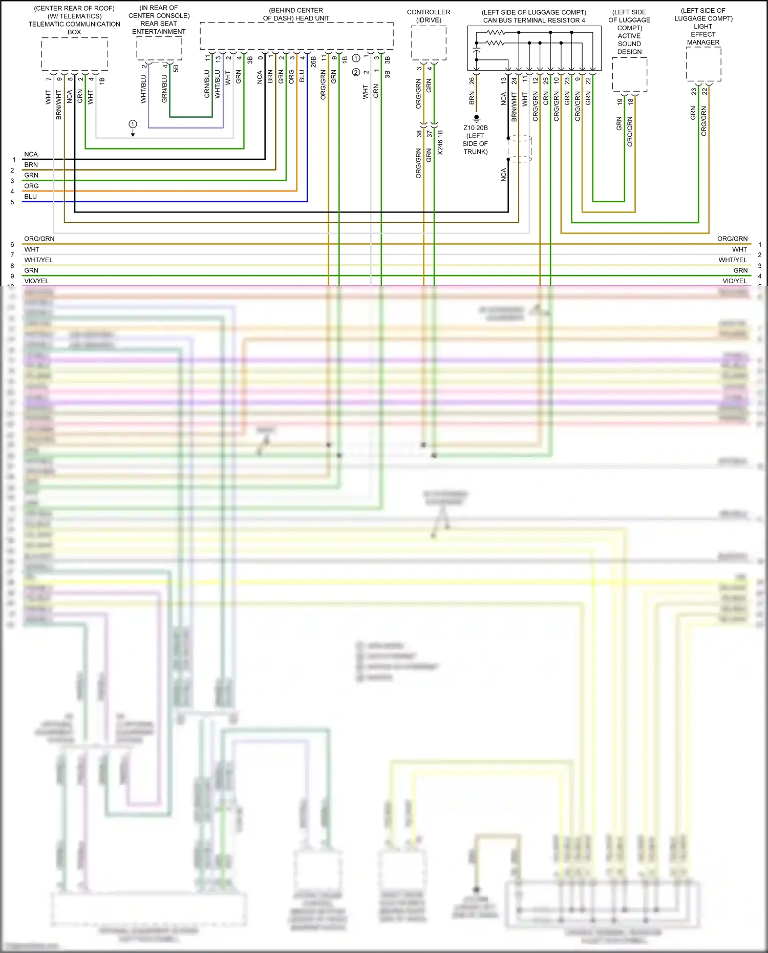 Wiring diagram night vision electronics for BMW 5 series G30/G31 (2016-2020) (11 of 12)