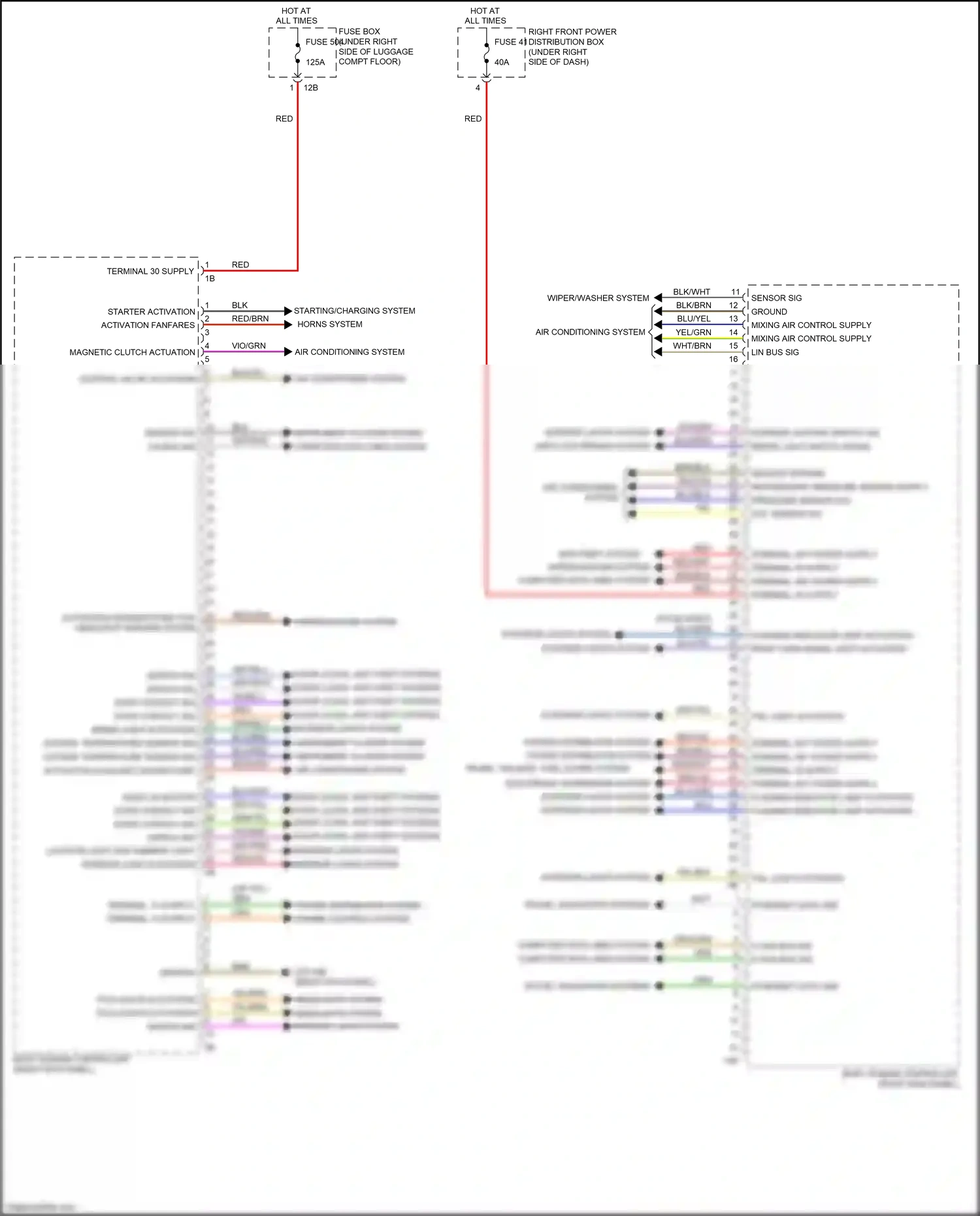 Wiring diagram sensor sig for BMW 5 series G30/G31 (2016-2020) (1 of 2)