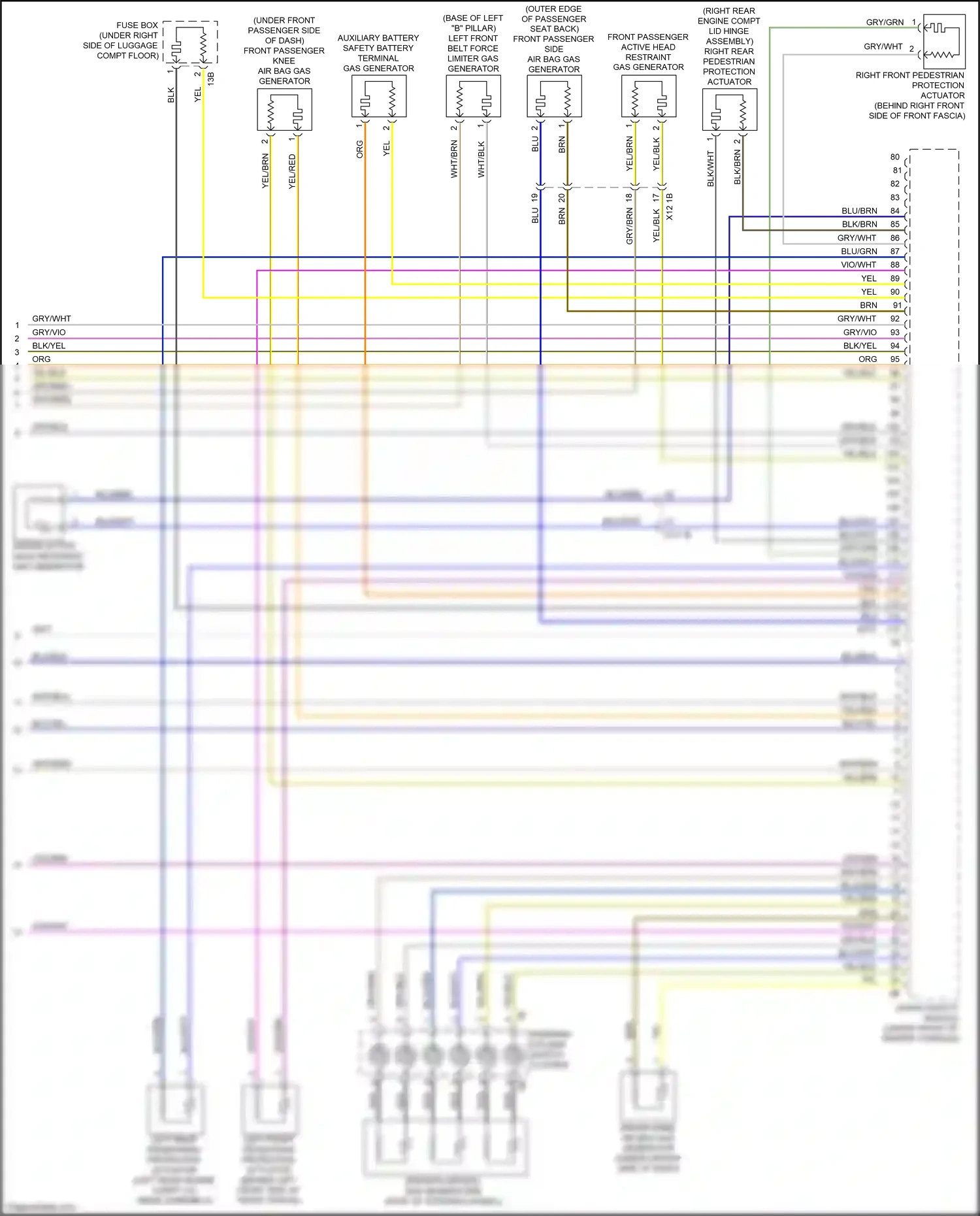 Wiring diagram steering column switch cluster for BMW 5 series G30/G31 (2016-2020) (10 of 15)