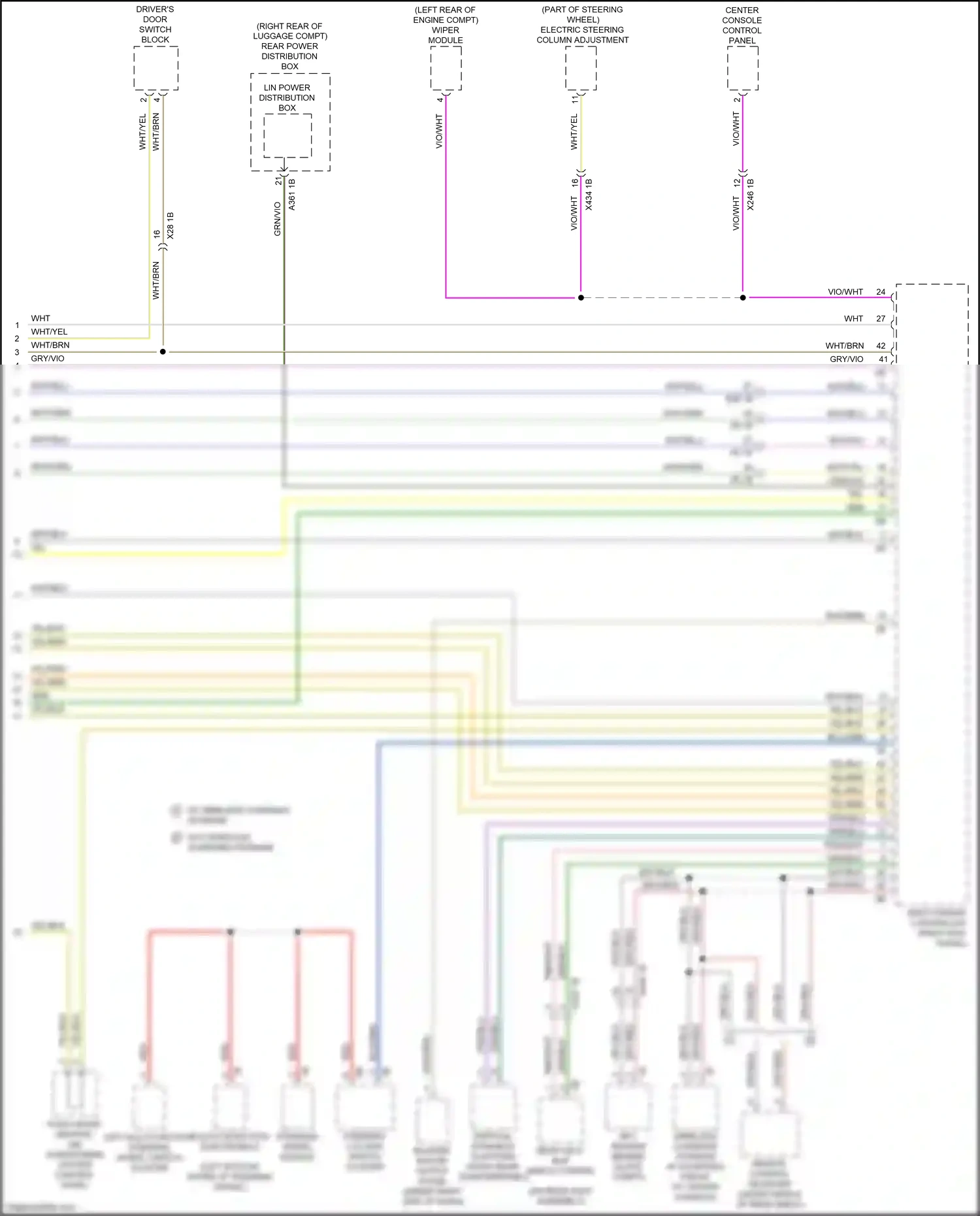 Wiring diagram wiper module for BMW 5 series G30/G31 (2016-2020) (2 of 4)
