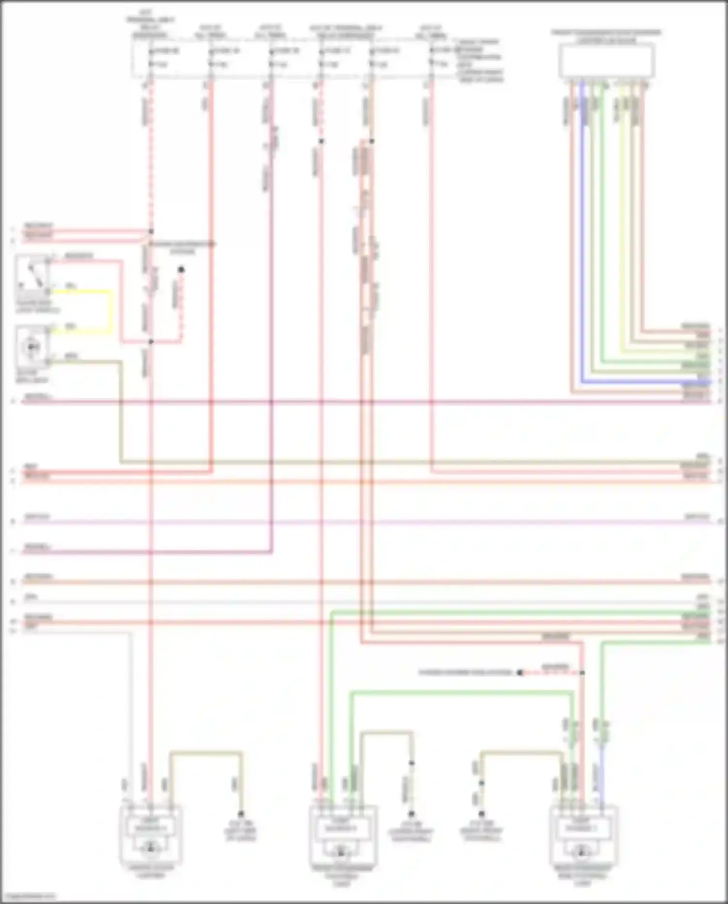 5 series BMW G60 (2023-2024): Courtesy lamps circuit, w/ basic version (2 of 6)