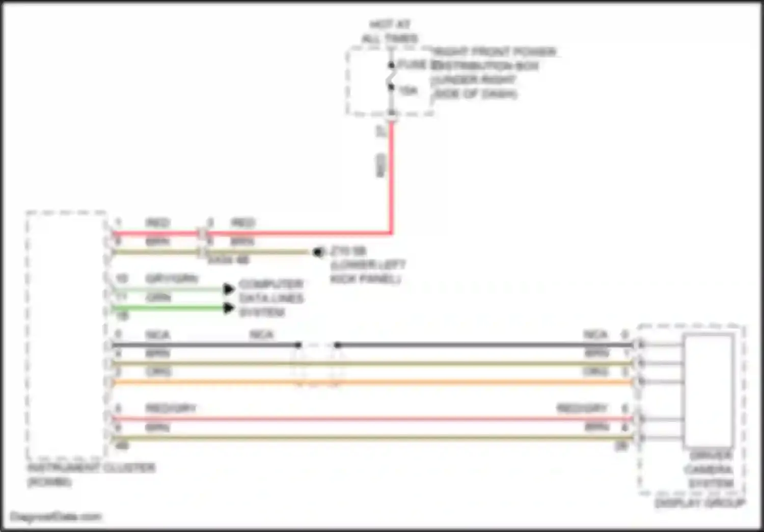 5 series BMW G60 (2023-2024): Driver camera circuit