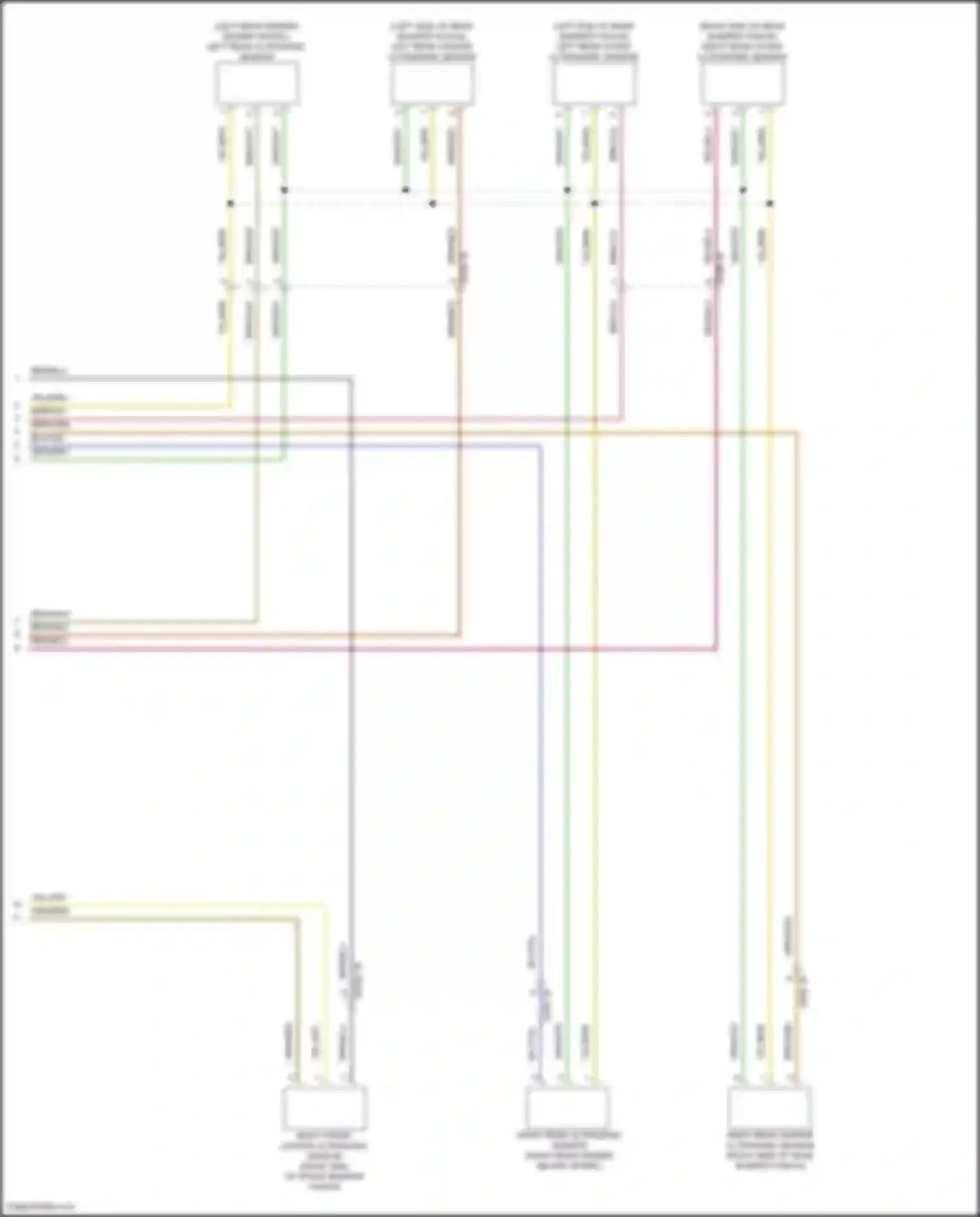 5 series BMW G60 (2023-2024): Parking assistant circuit, w/o surround view camera (2 of 2)
