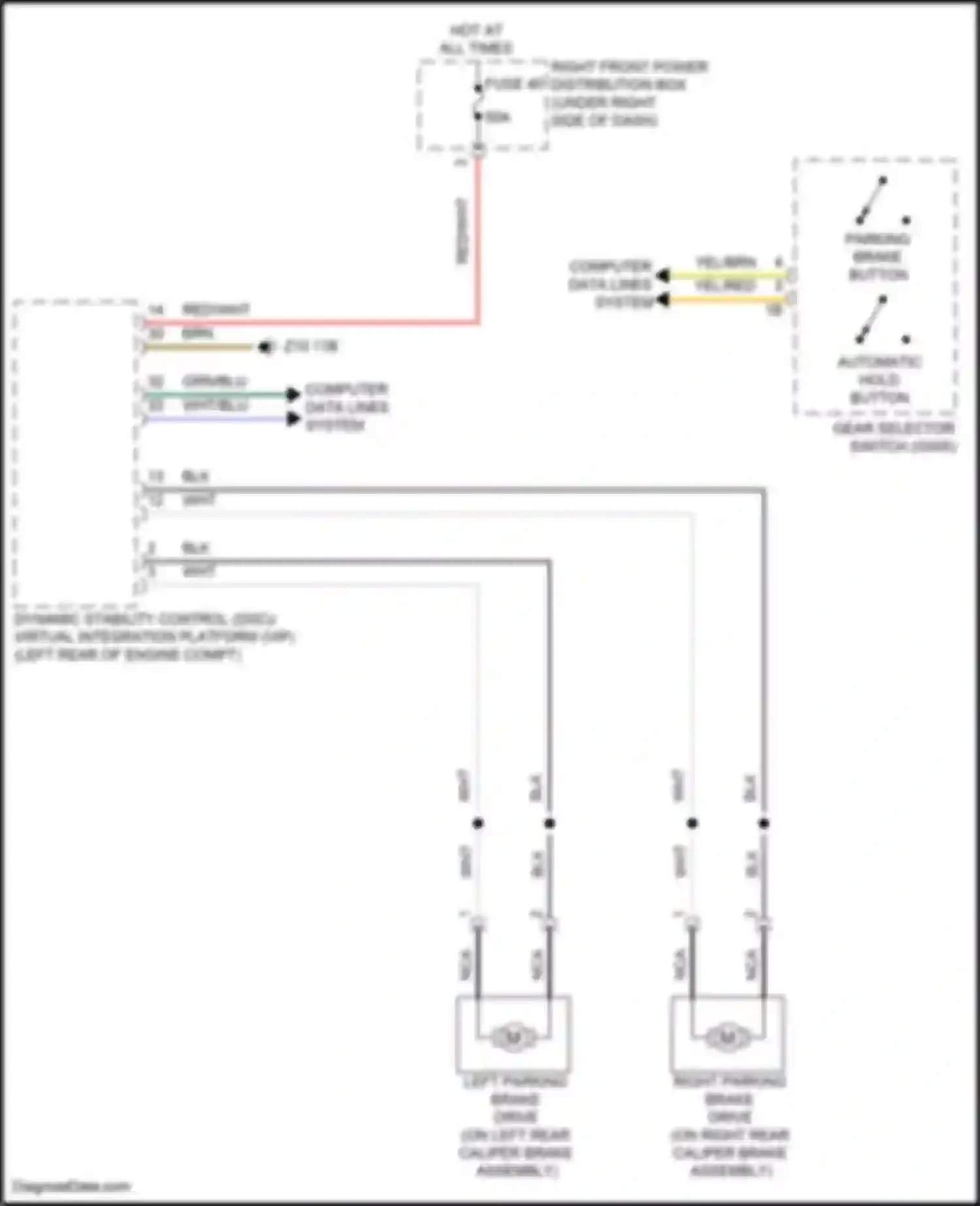 5 series BMW G60 (2023-2024): Shift interlock circuit
