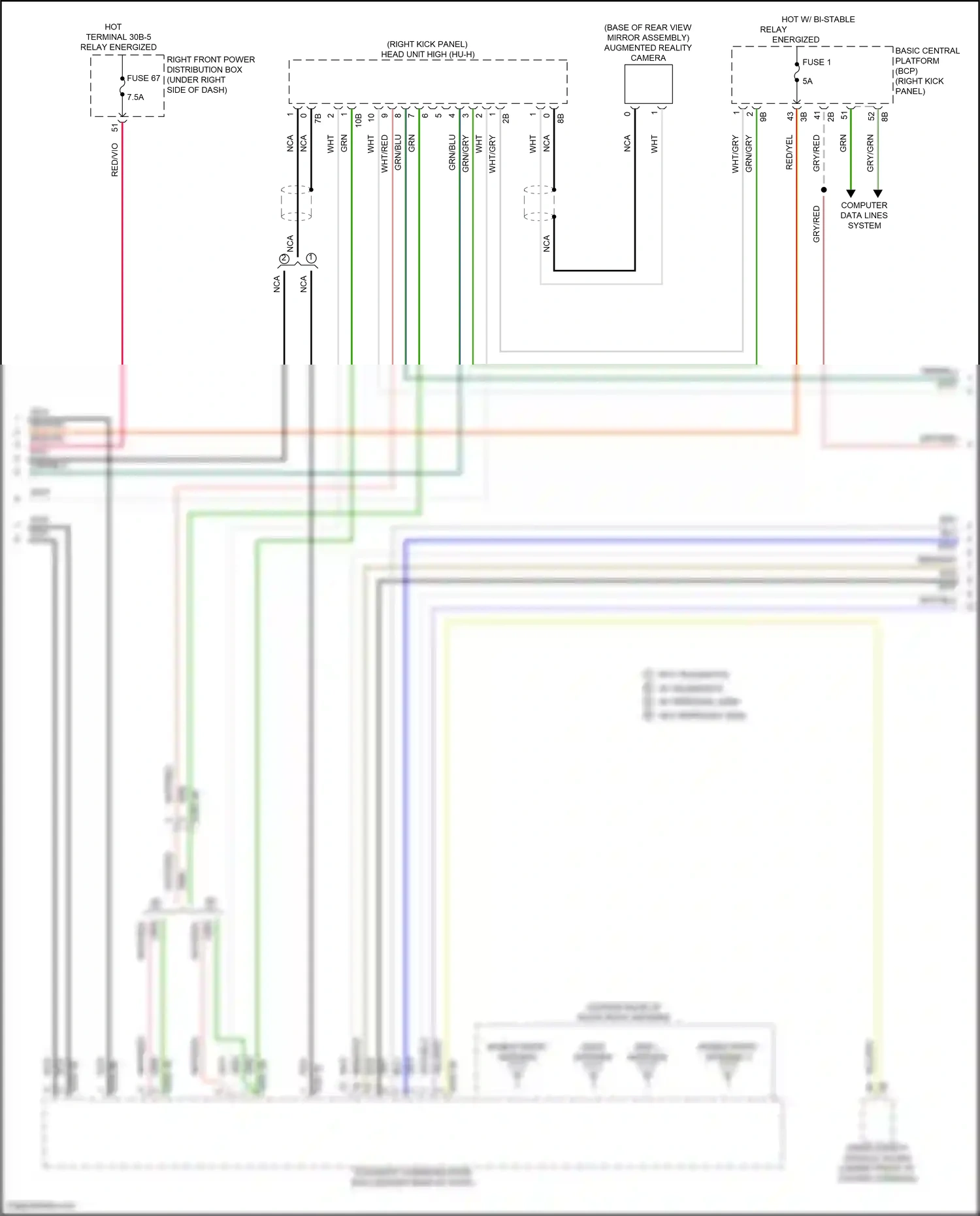 Wiring diagram augmented reality camera for BMW 5 series G60 (2023-2024) (1 of 6)