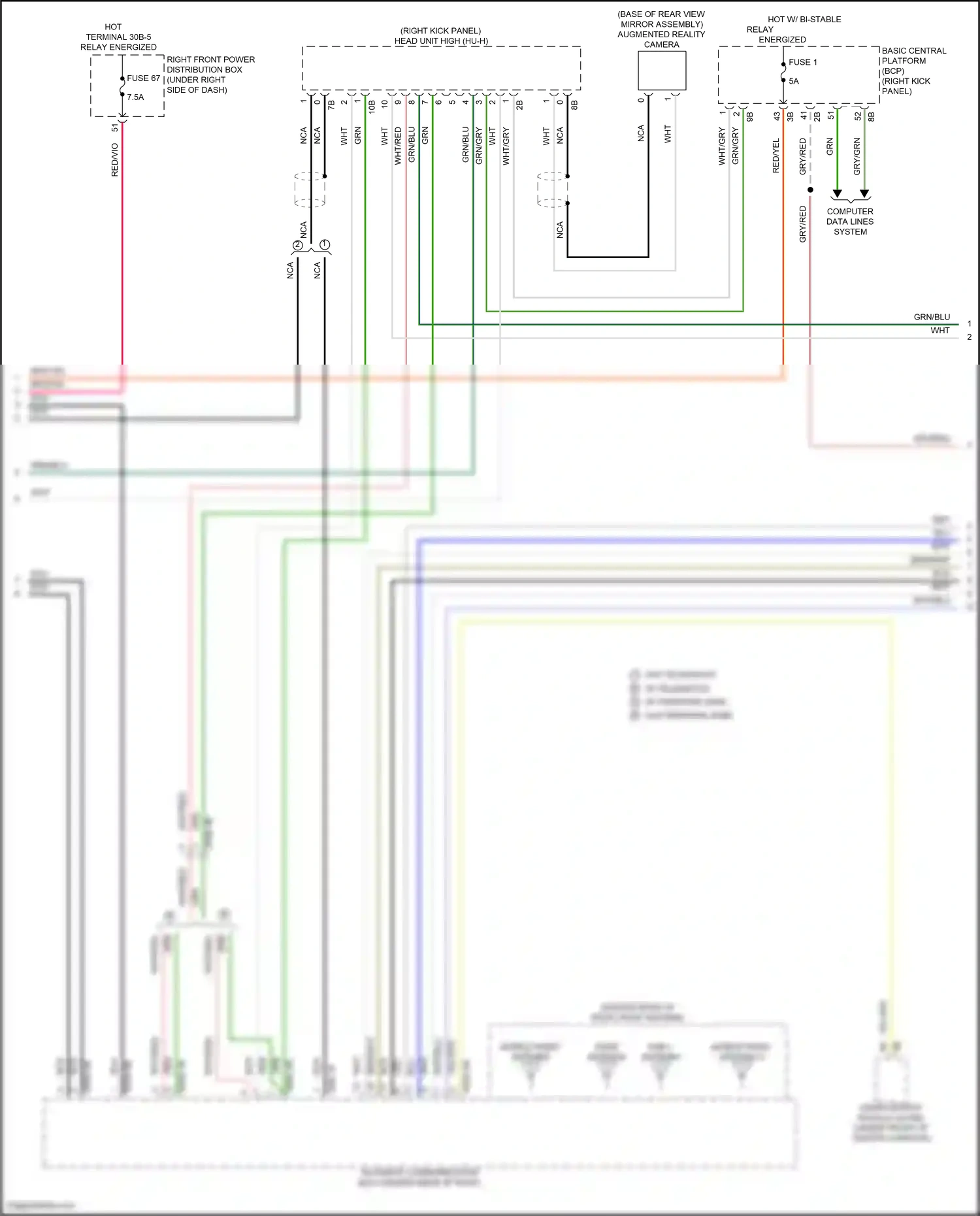 Wiring diagram augmented reality camera for BMW 5 series G60 (2023-2024) (3 of 6)