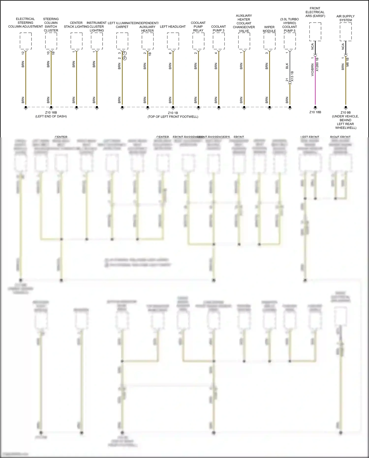 Wiring diagram center stack lighting for BMW 5 series G60 (2023-2024) (3 of 6)