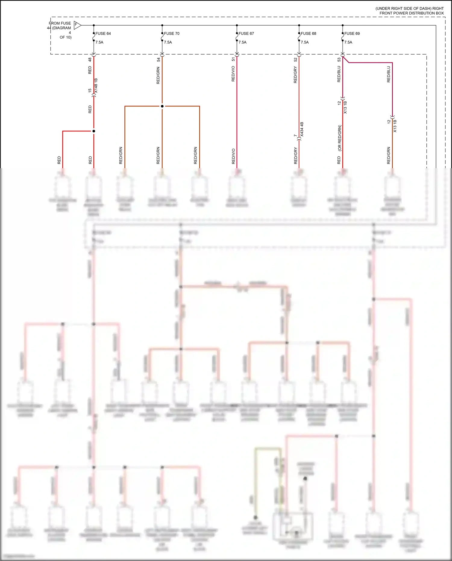Wiring diagram center stack lighting for BMW 5 series G60 (2023-2024) (6 of 6)
